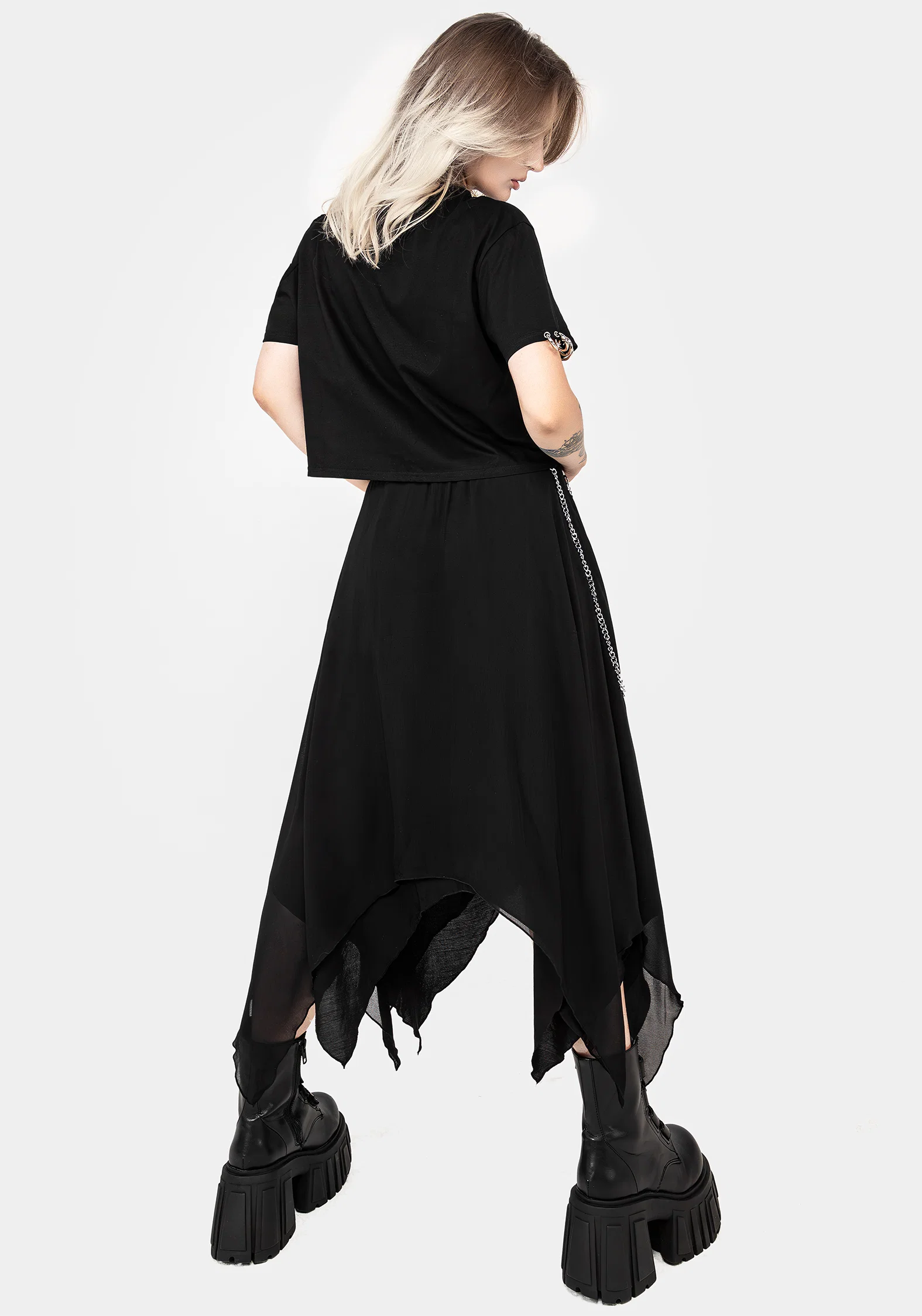 Levitate Chain Detail Midi Skirt - Image 3