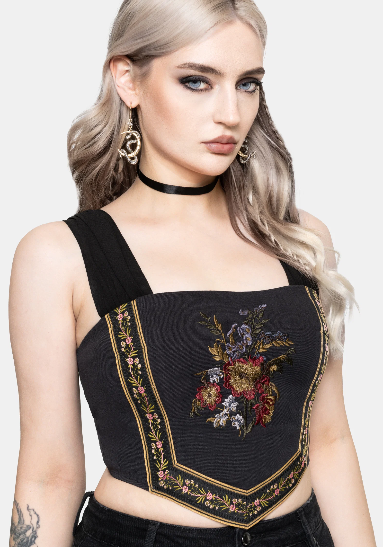 Lilet Chiffon Embroidered Corset - Image 3