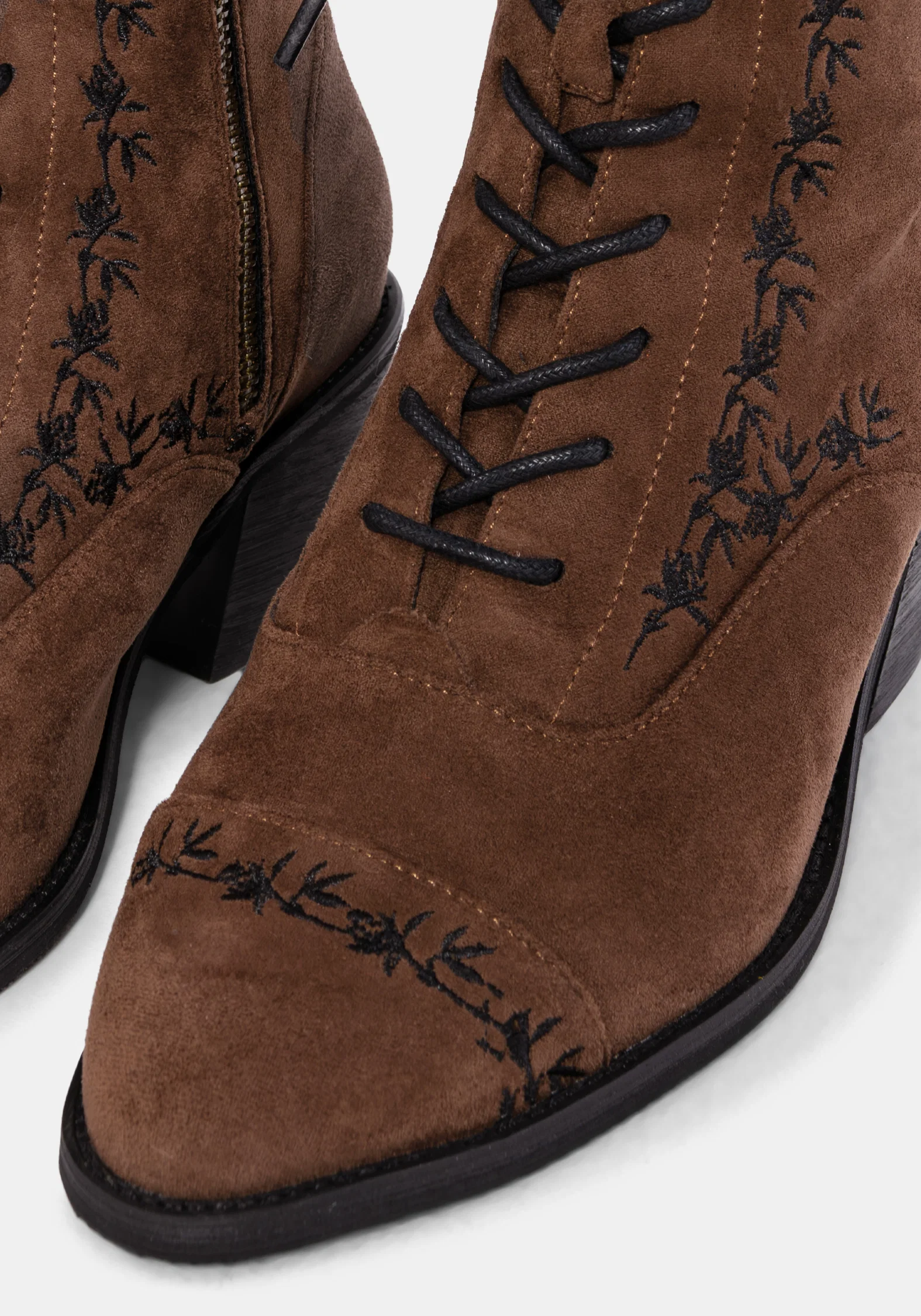 Lilith Suedette Embroidered Boots - Image 2