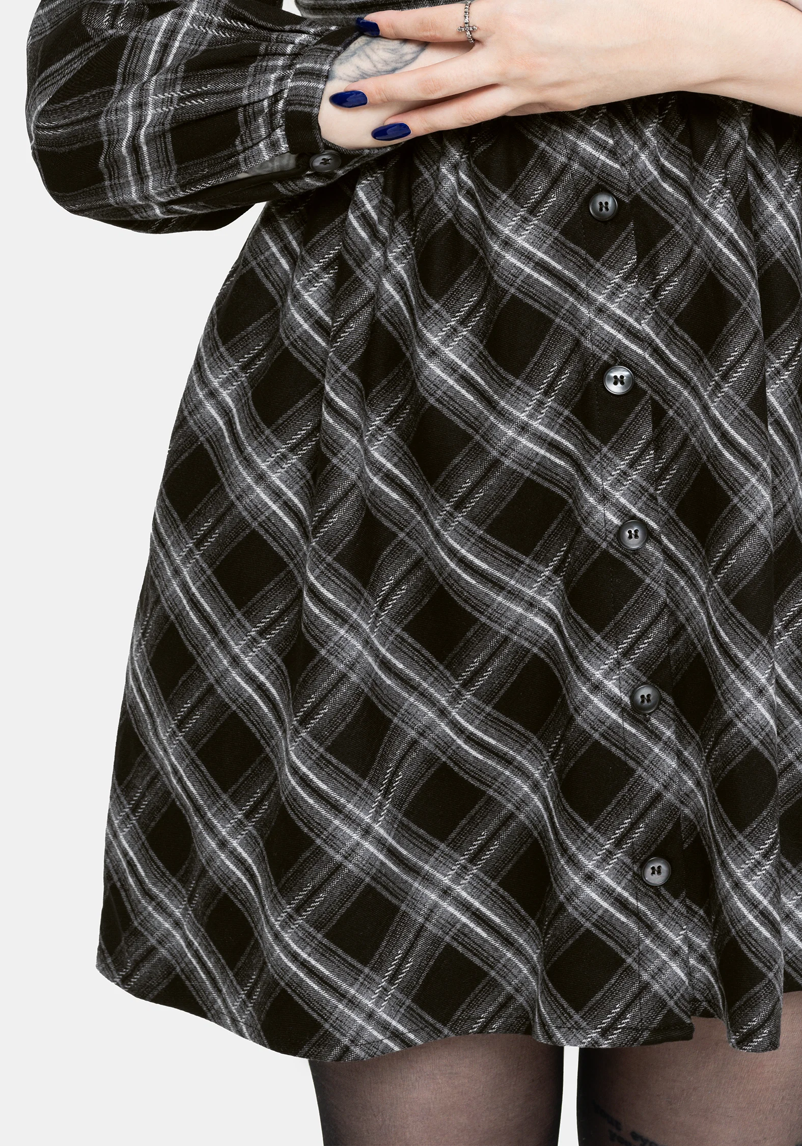 Lochan Check Mini Shirt Dress - Image 5