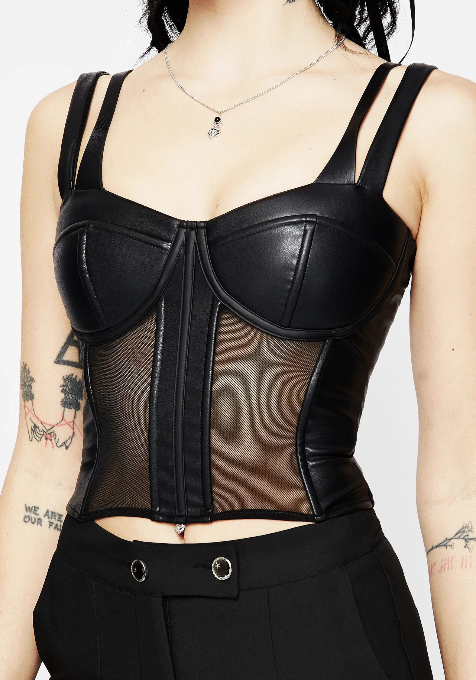 Loretta Mesh Cut Out Corset - Image 2