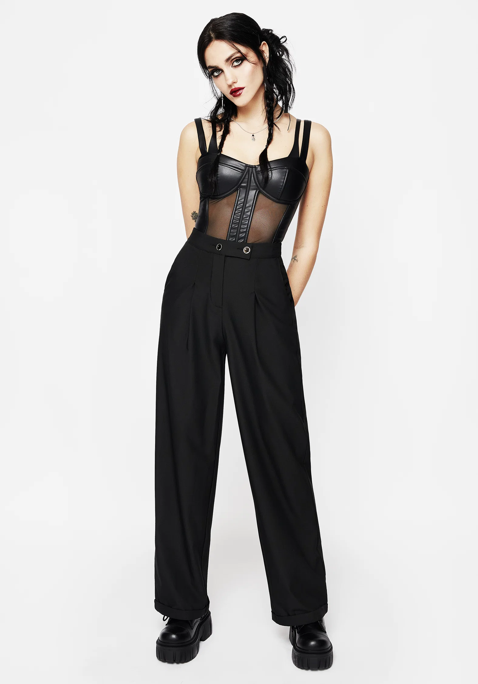 Loretta Mesh Cut Out Corset - Image 4