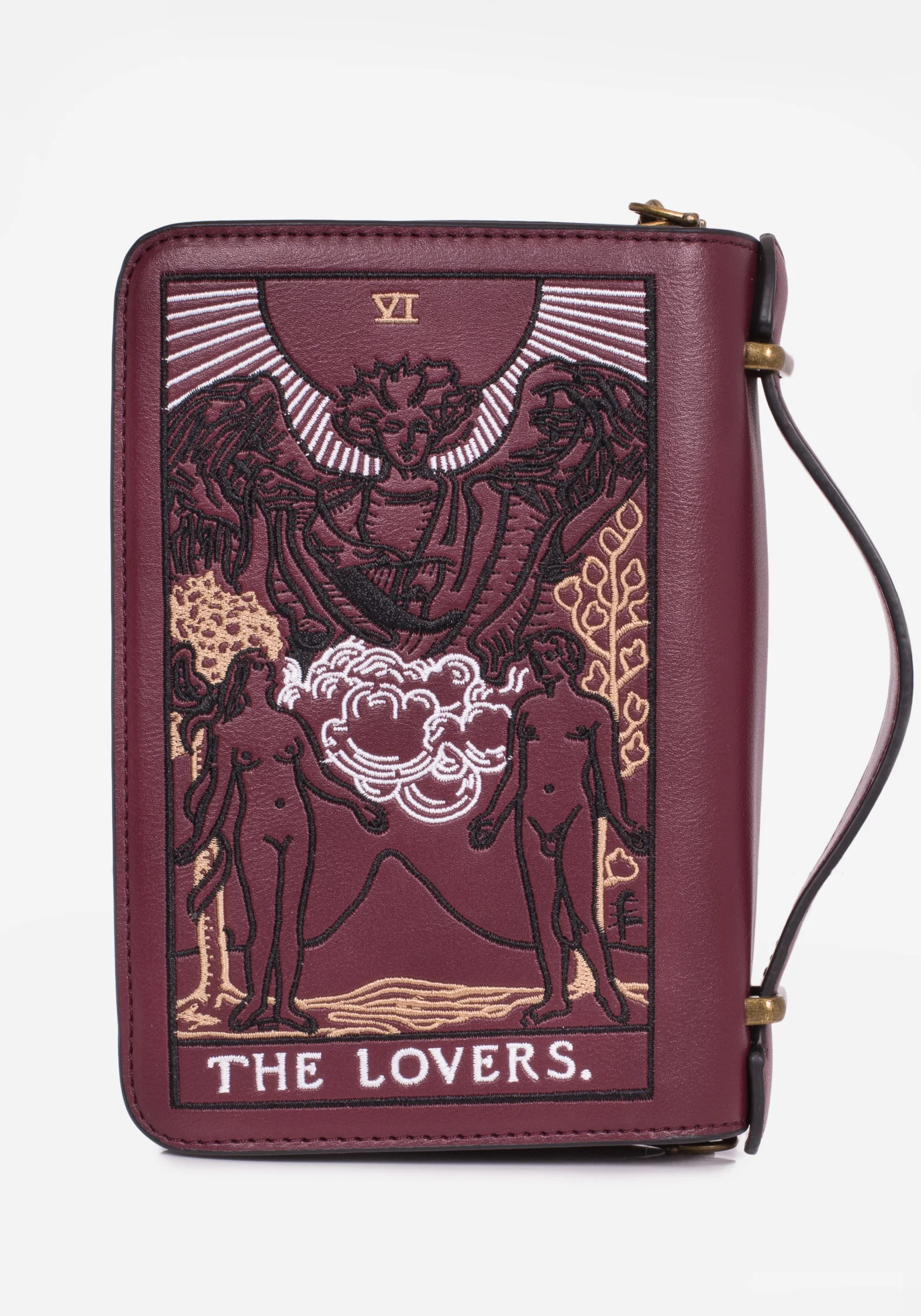 Lovers Embroidered Crossbody Clutch Bag - Image 12