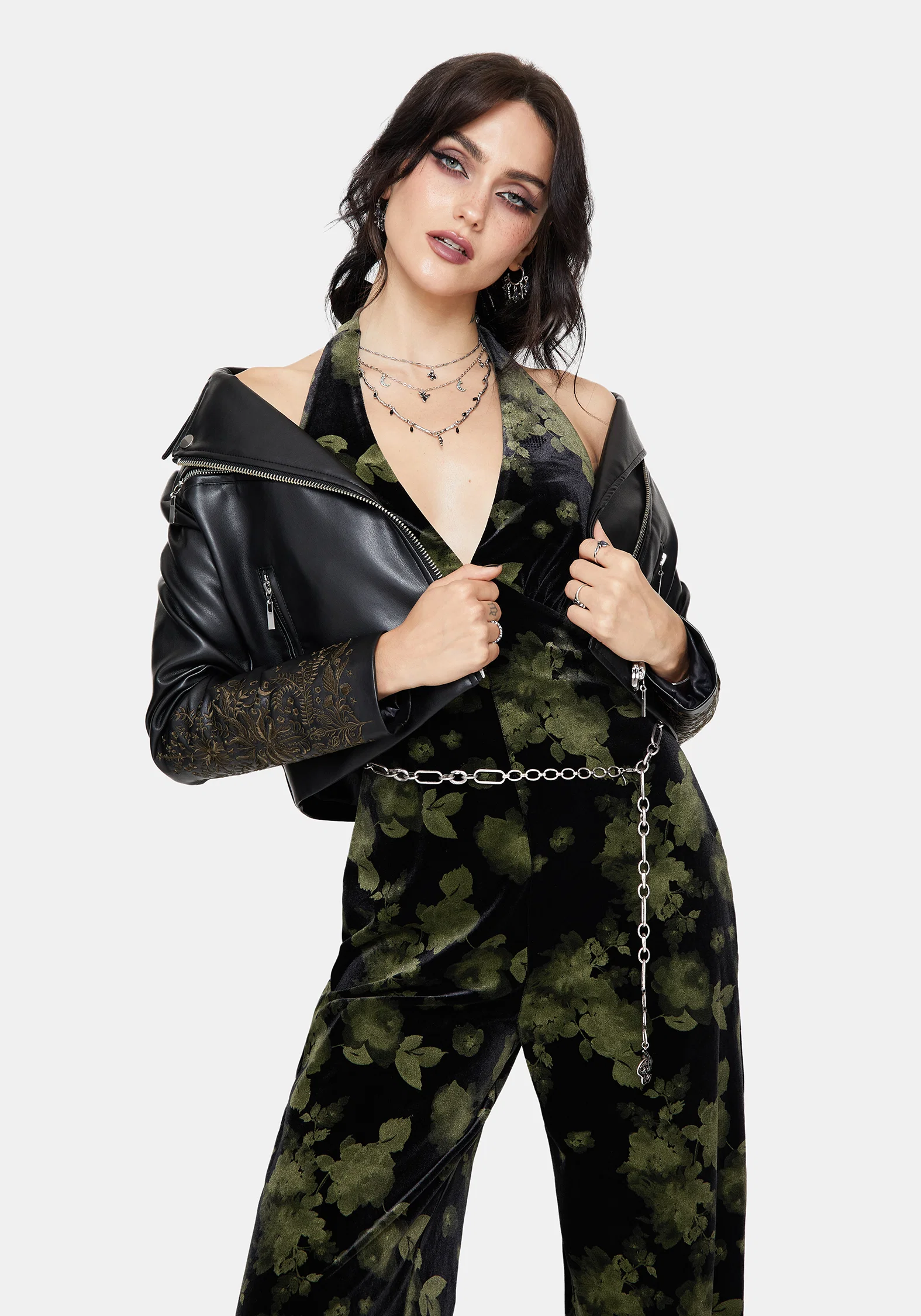 Luceria Velour Halter Neck Jumpsuit - Image 6