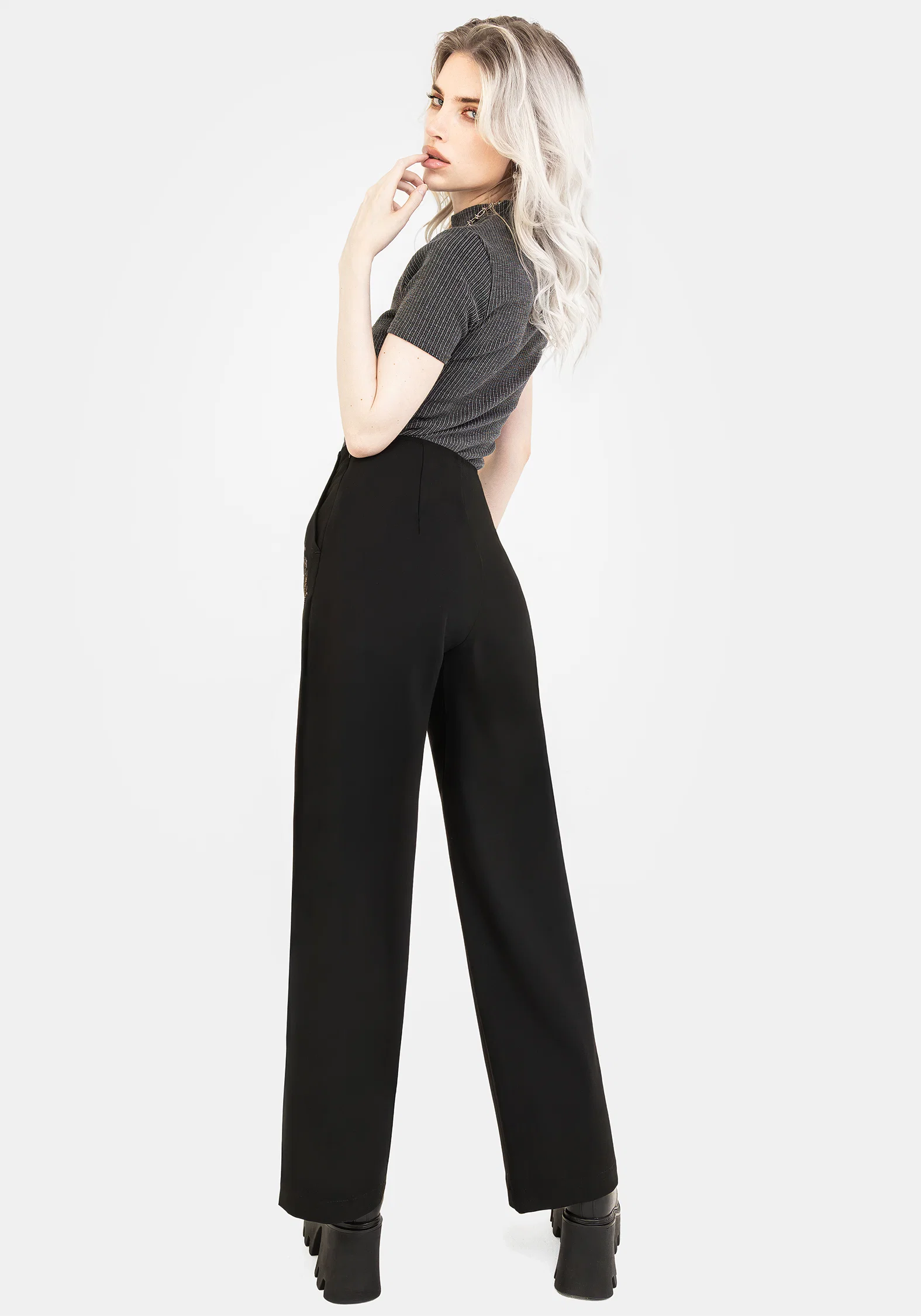 Lucia Firefly Embroidered Pleated Trousers - Image 3