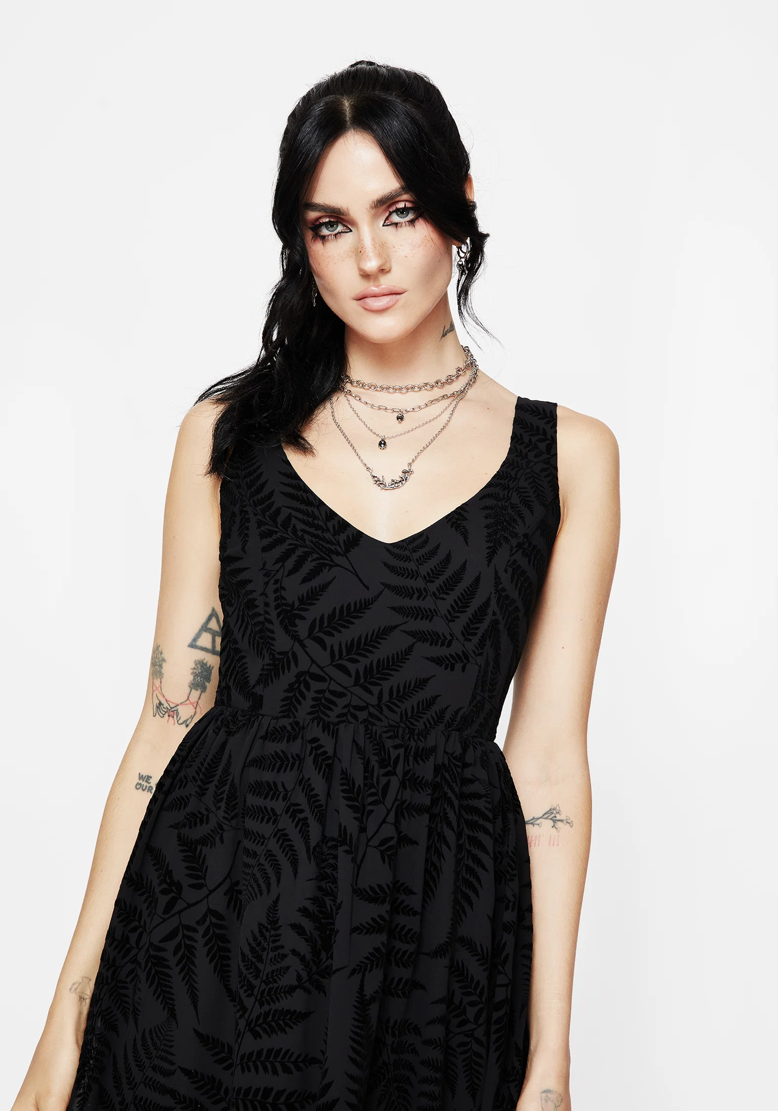 Lunafern Fern Print Cami Midaxi Dress - Image 5
