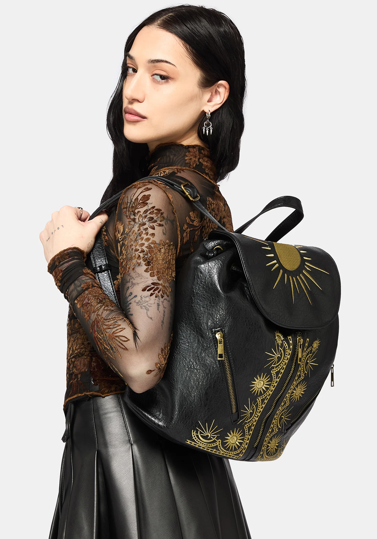 Lunara Celestial Embroidered Backpack - Image 7