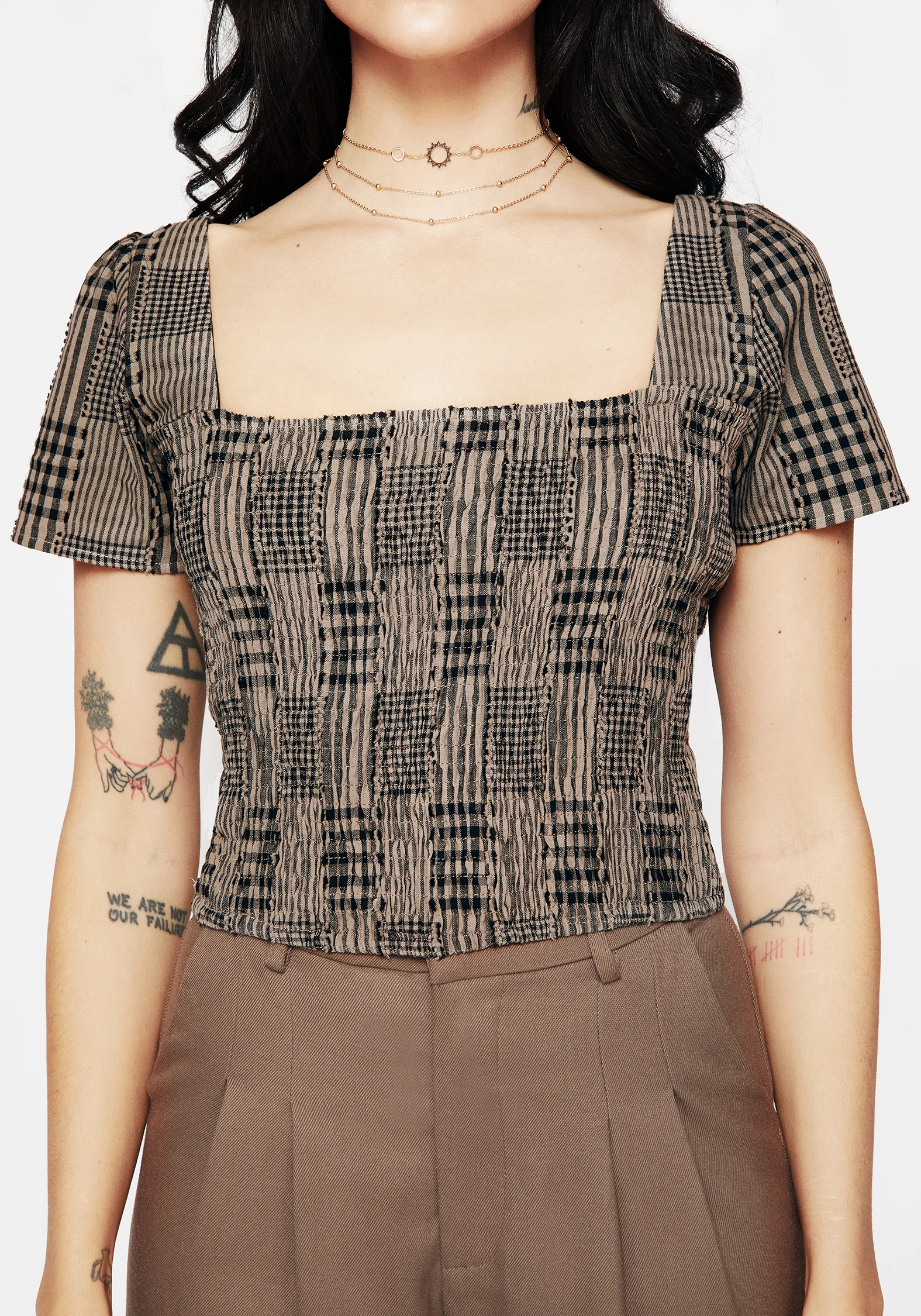 Mabel Check Top - Image 2