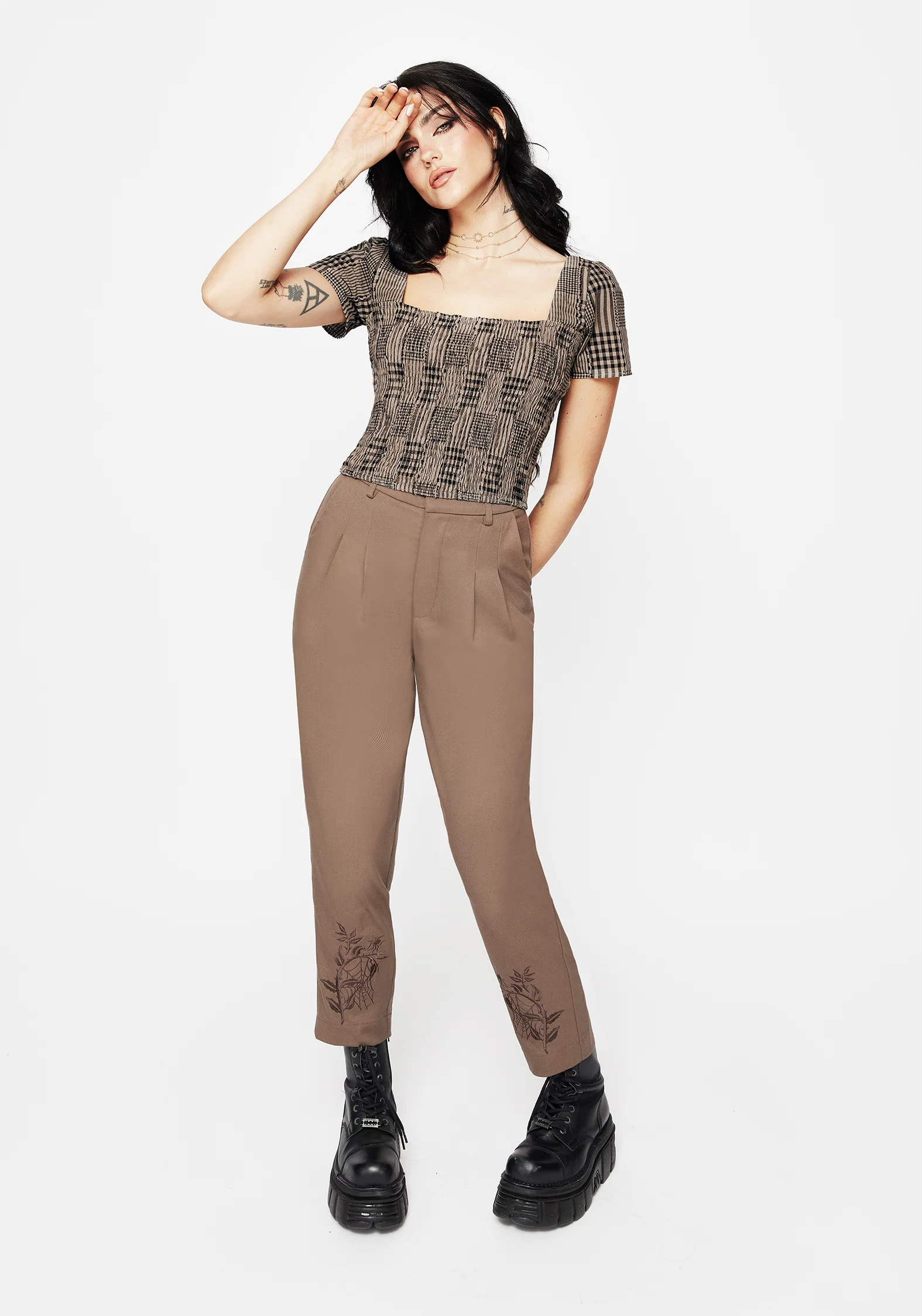 Mabel Check Top - Image 4