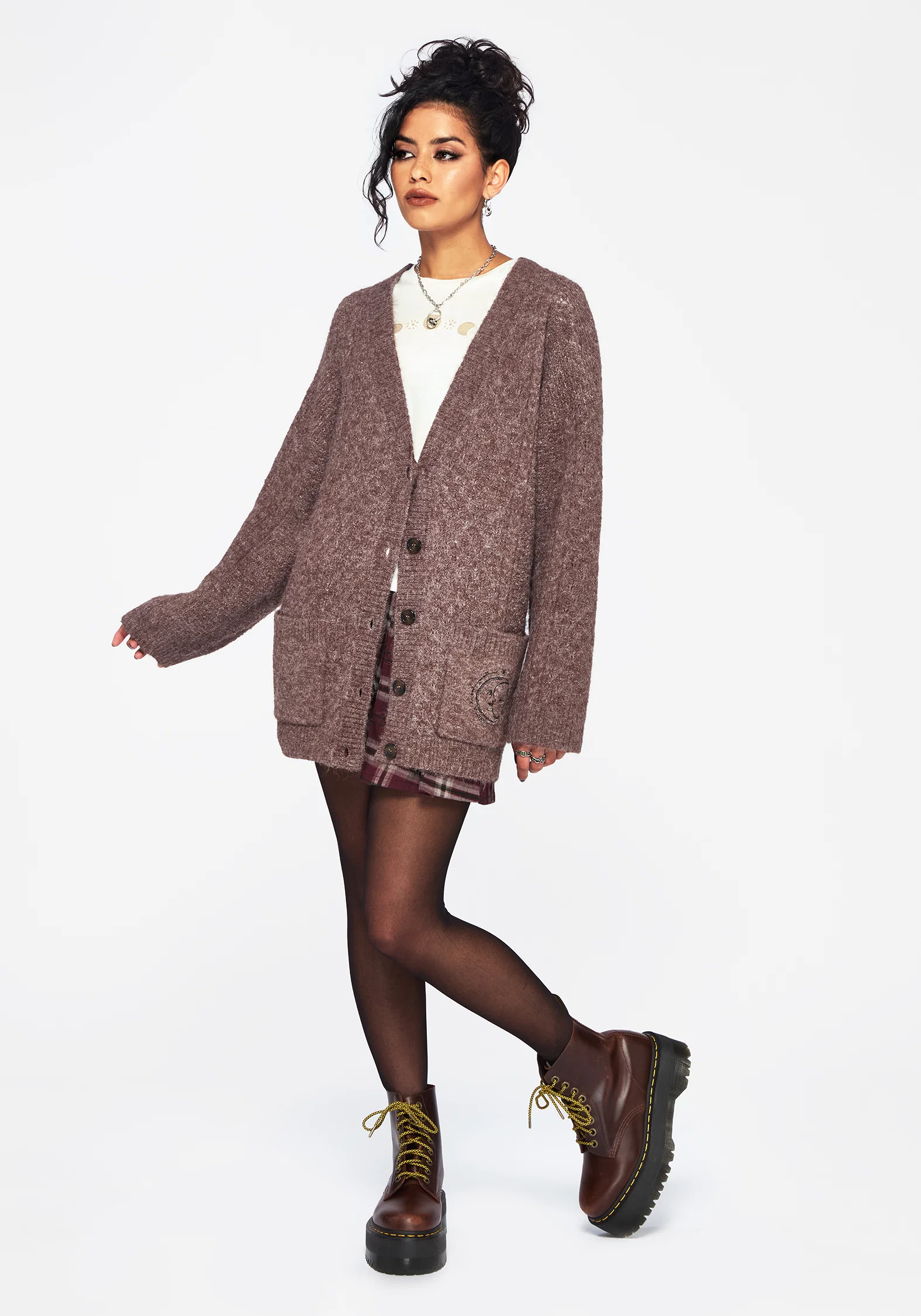 Madeline Embroidered Pointelle Knit Cardigan - Image 5