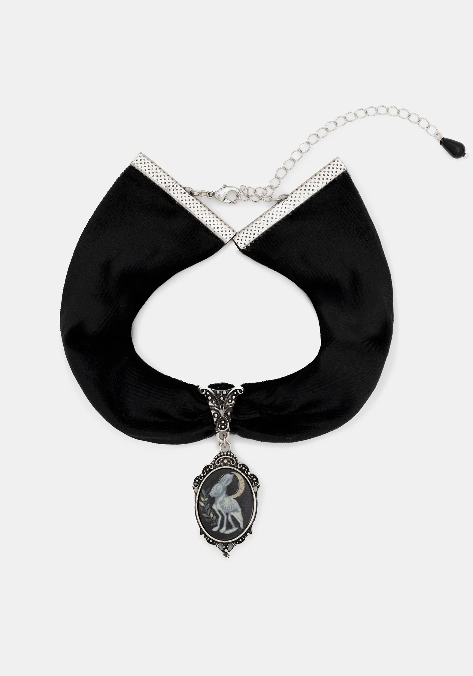 Malia Rabbit Skeleton Velvet Choker - Image 6