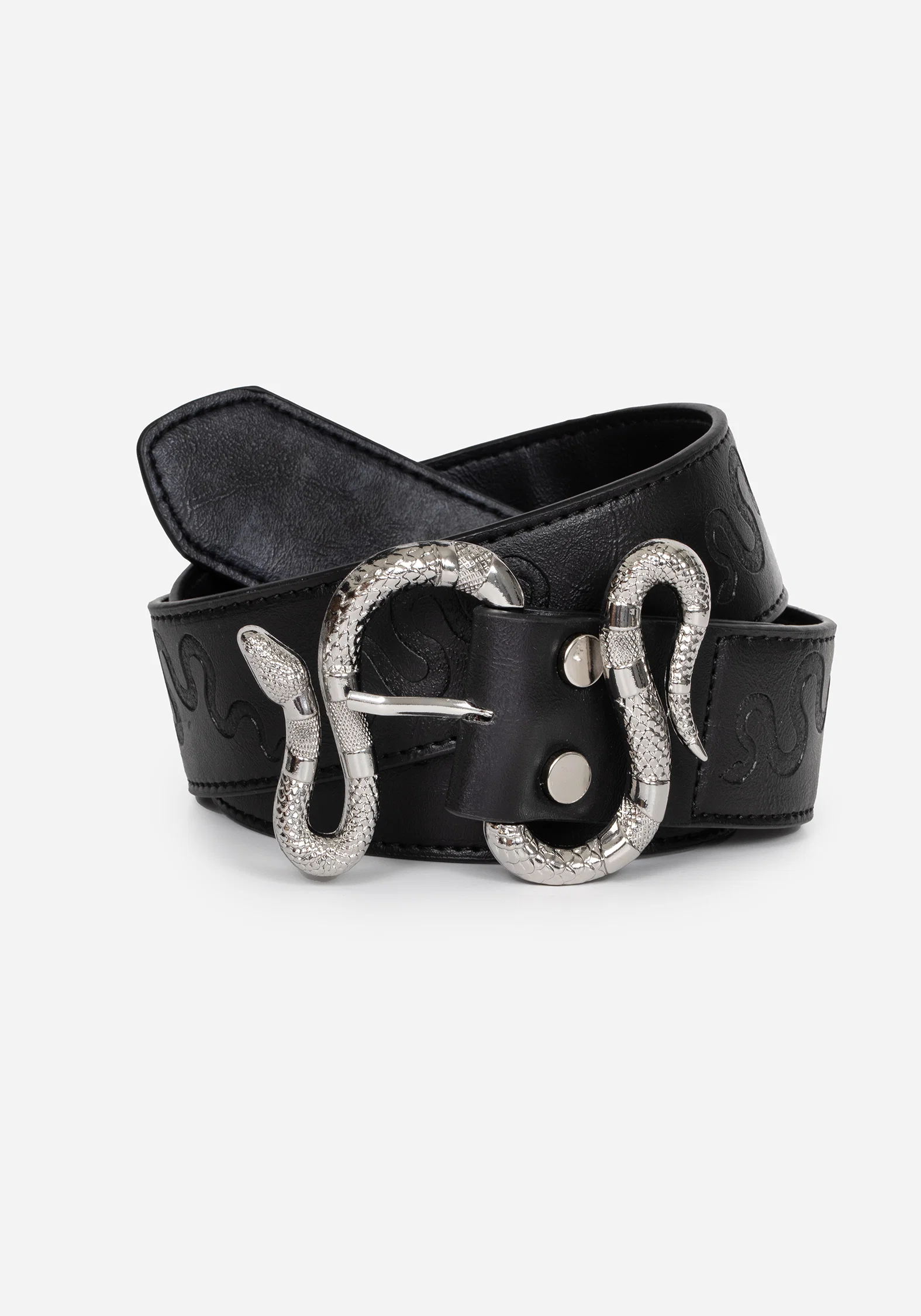 Mamba Debossed Belt With Snake Buckle - Image 4