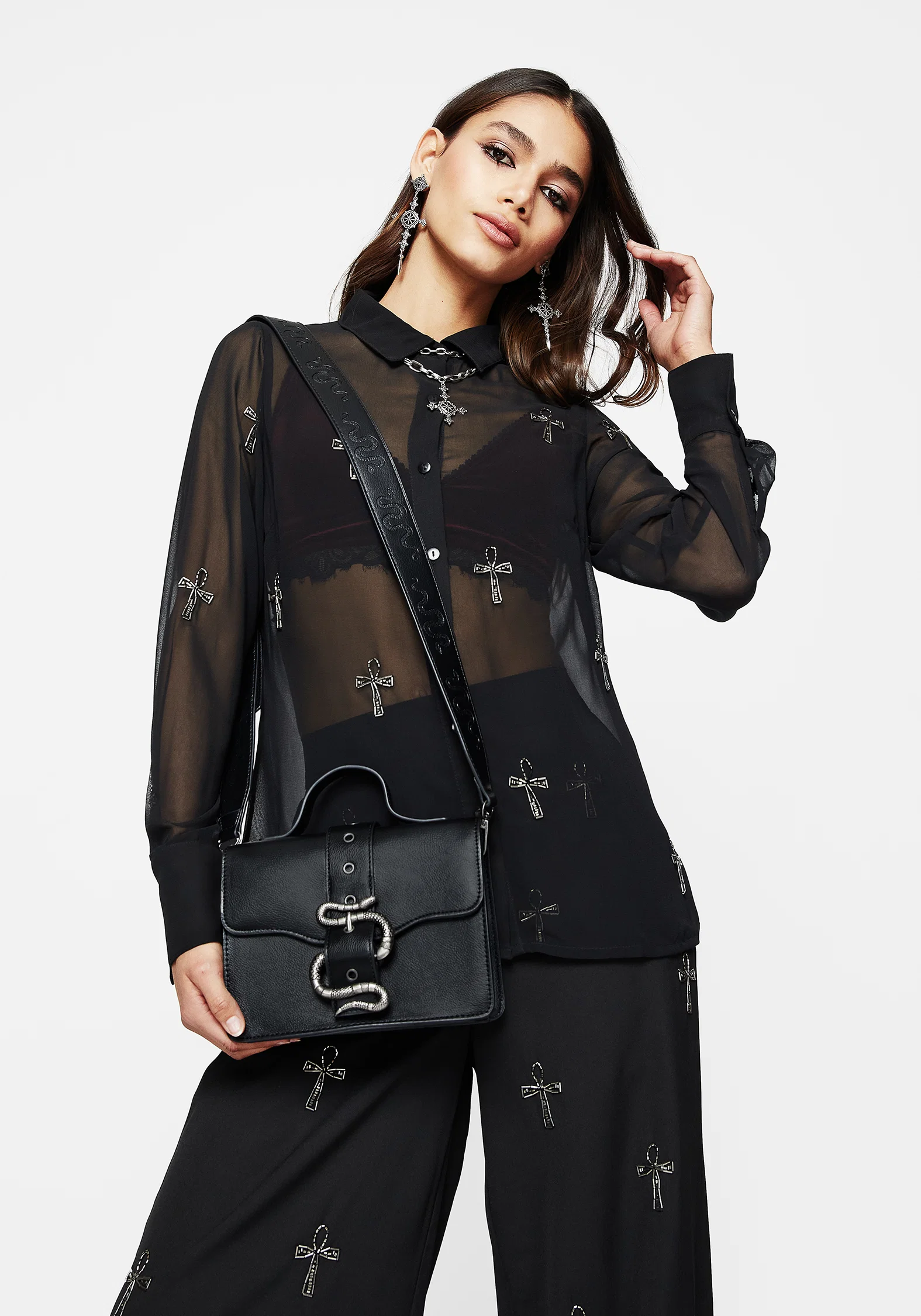 Mamba Snake Buckle Crossbody Bag - Image 2