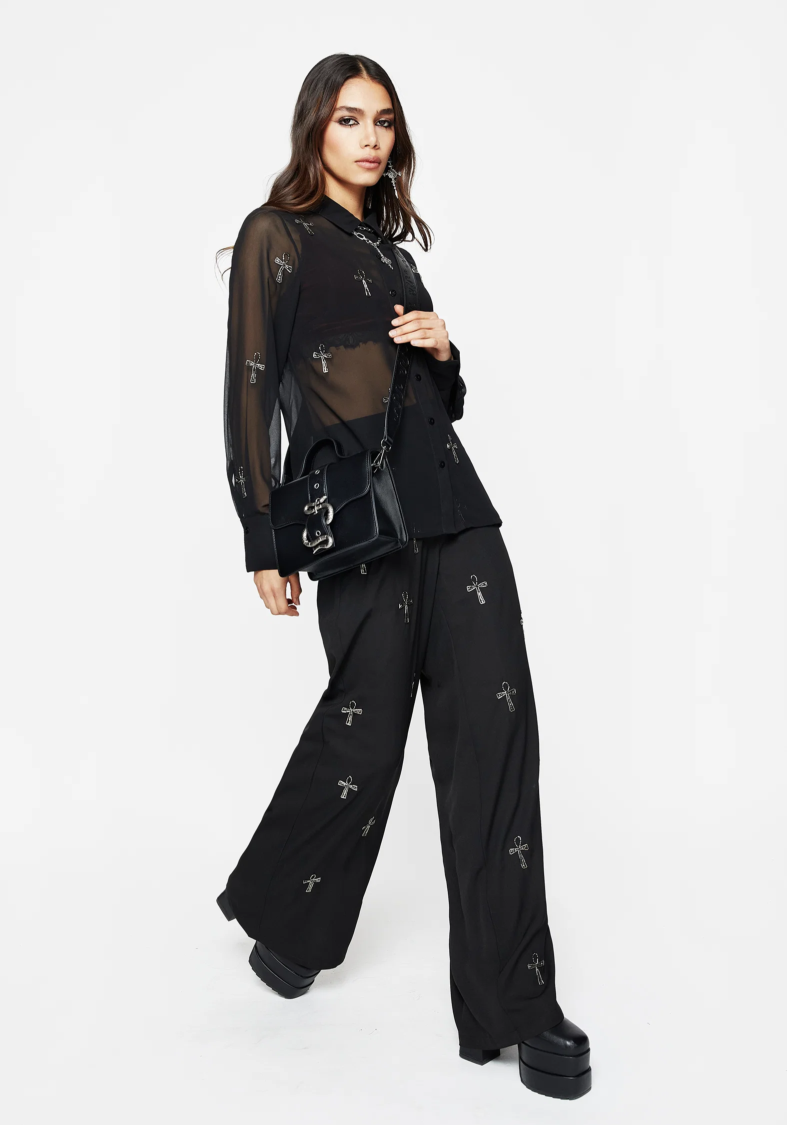 Mamba Snake Buckle Crossbody Bag - Image 6
