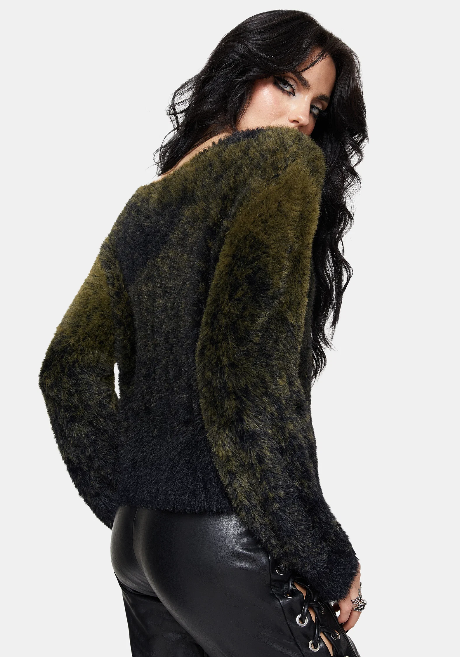 Maple Tie Dye Knit Jumper - Green - Image 3