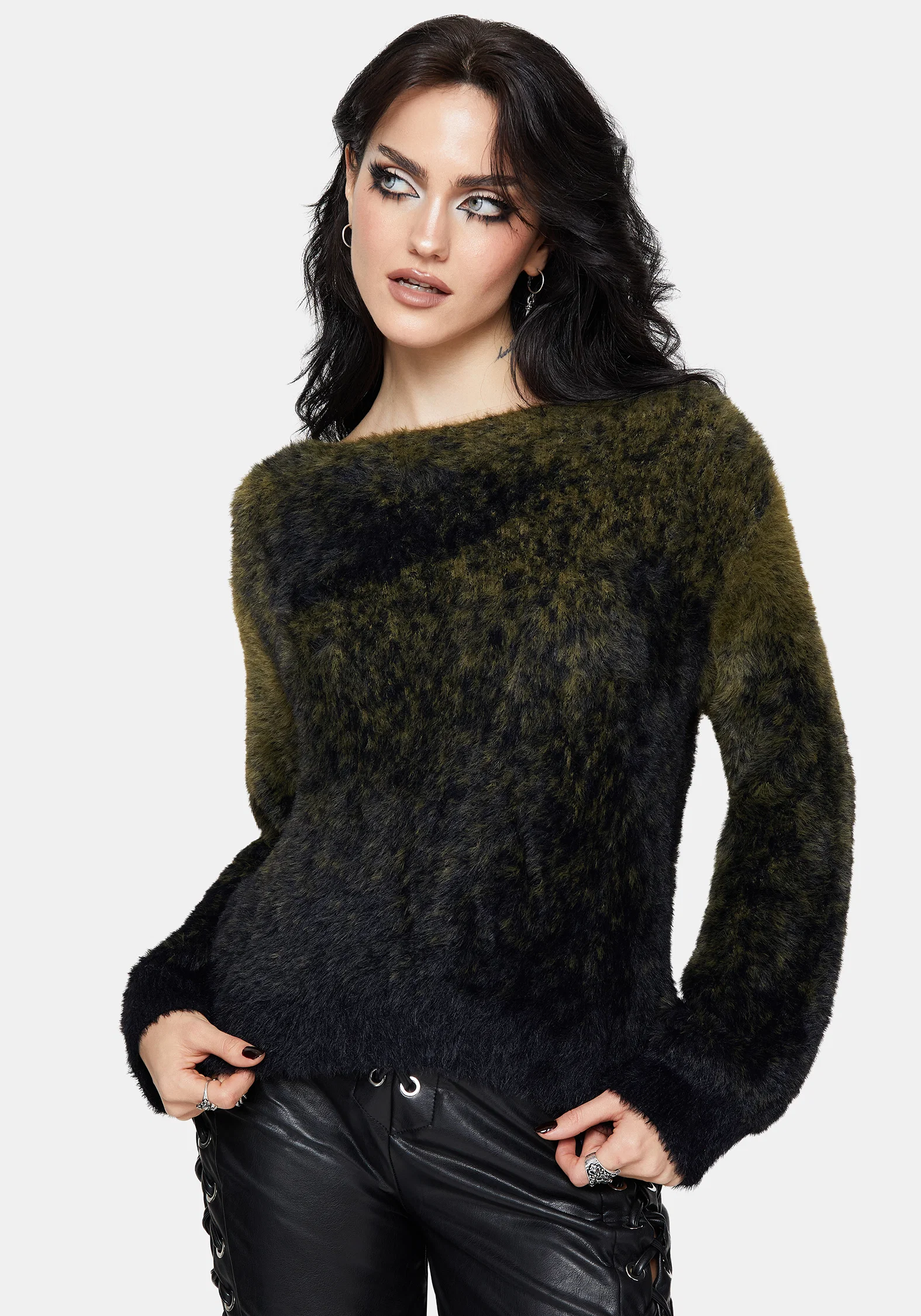 Maple Tie Dye Knit Jumper - Green - Image 5