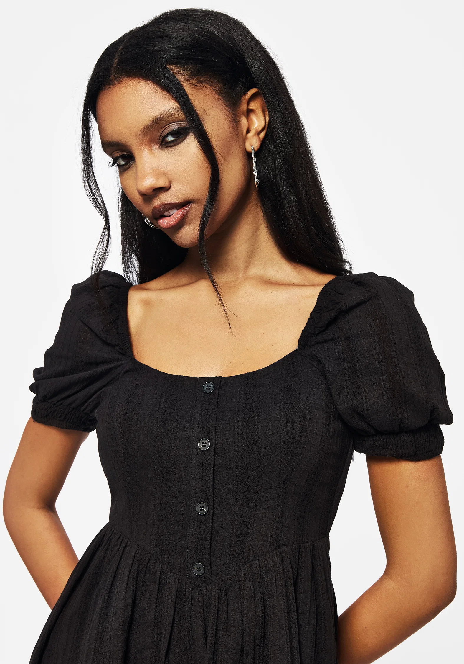 Marcia Broderie Mini Dress - Image 2
