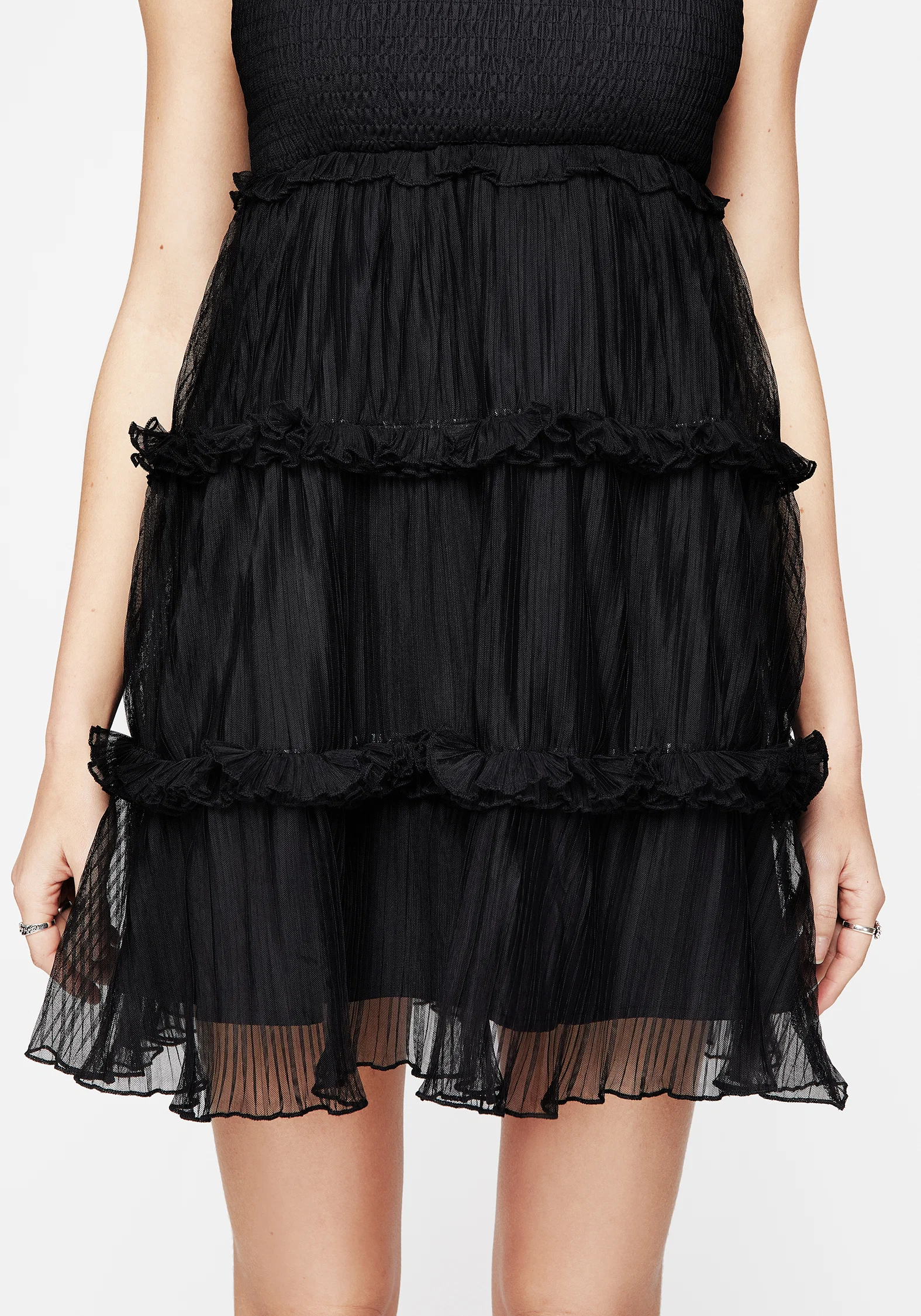 Marquise Crinkle Cami Mini Dress with Sleeves - Image 8