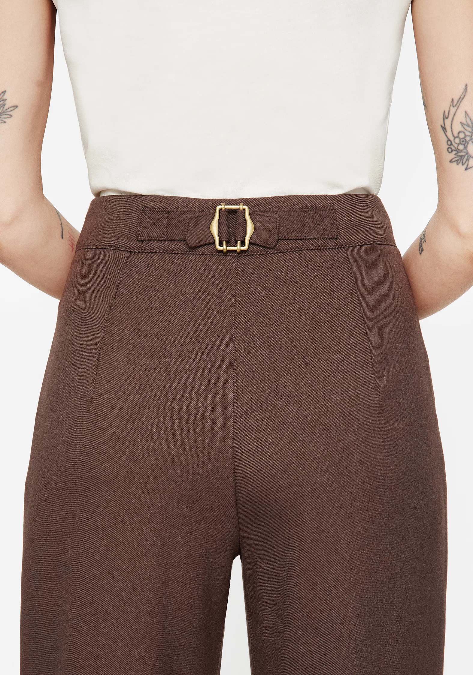 Marwood Acorn Embroidered Button Up Waist Balloon Trouser - Image 5