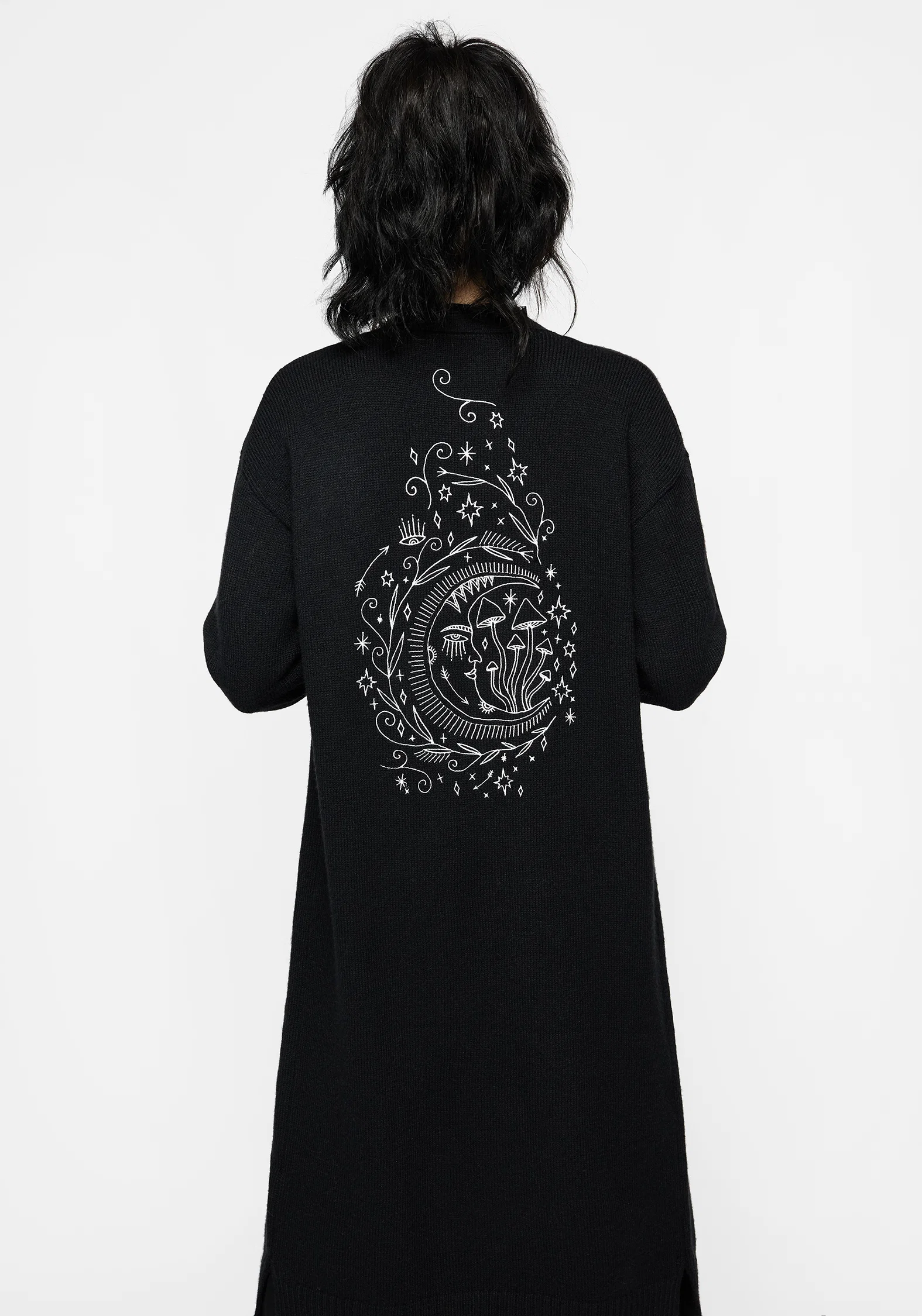 Marzanna Embroidered Longline Cardigan - Image 3
