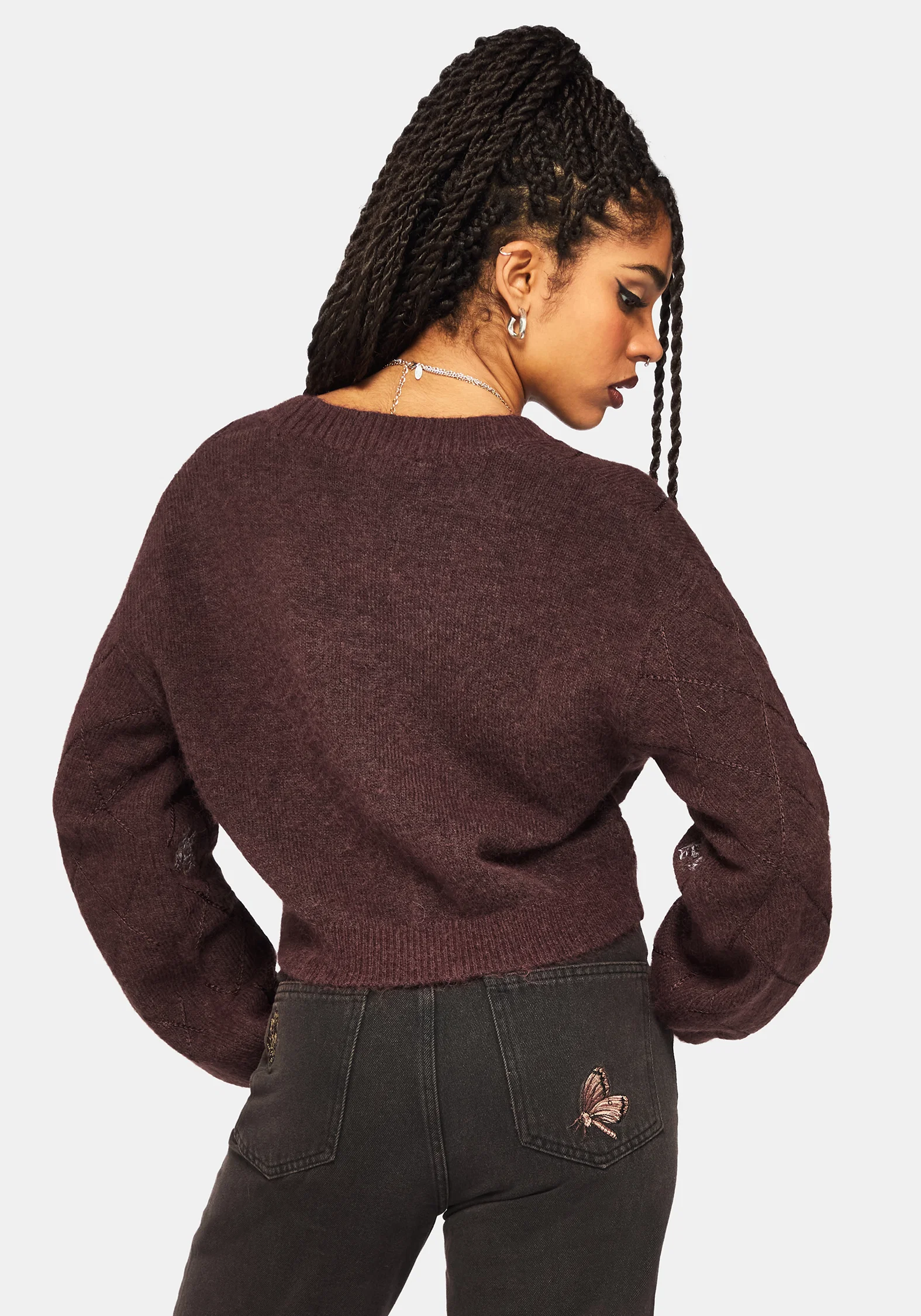 Maya Tile Embroidered Knit Cardigan - Image 3