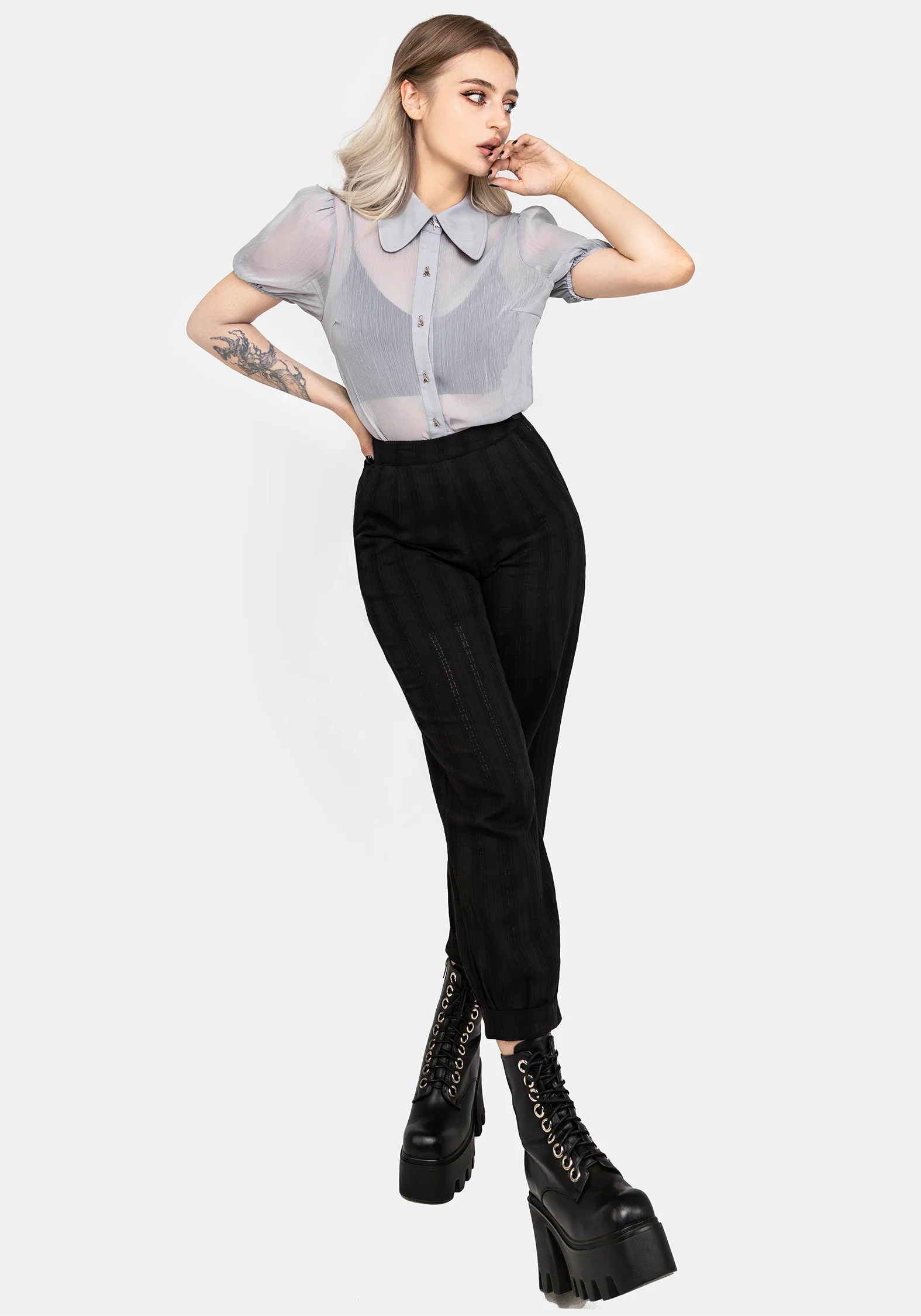 Mayhem Cotton Balloon Leg Trousers - Image 5