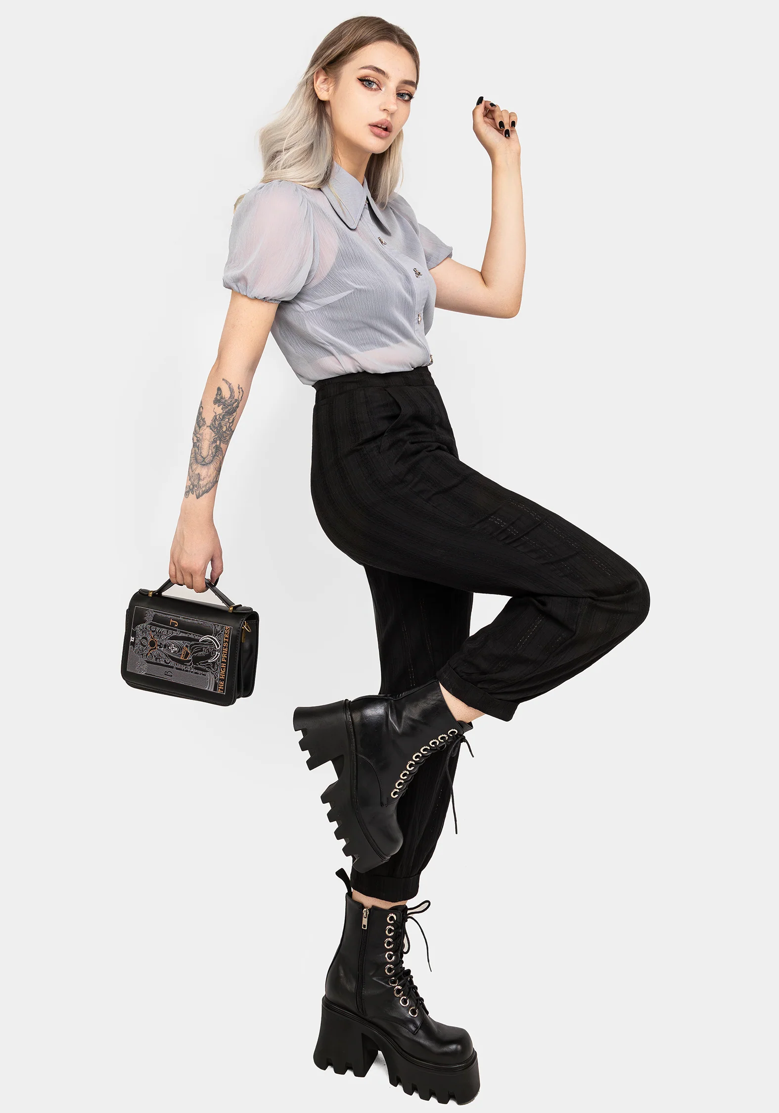 Mayhem Cotton Balloon Leg Trousers - Image 7