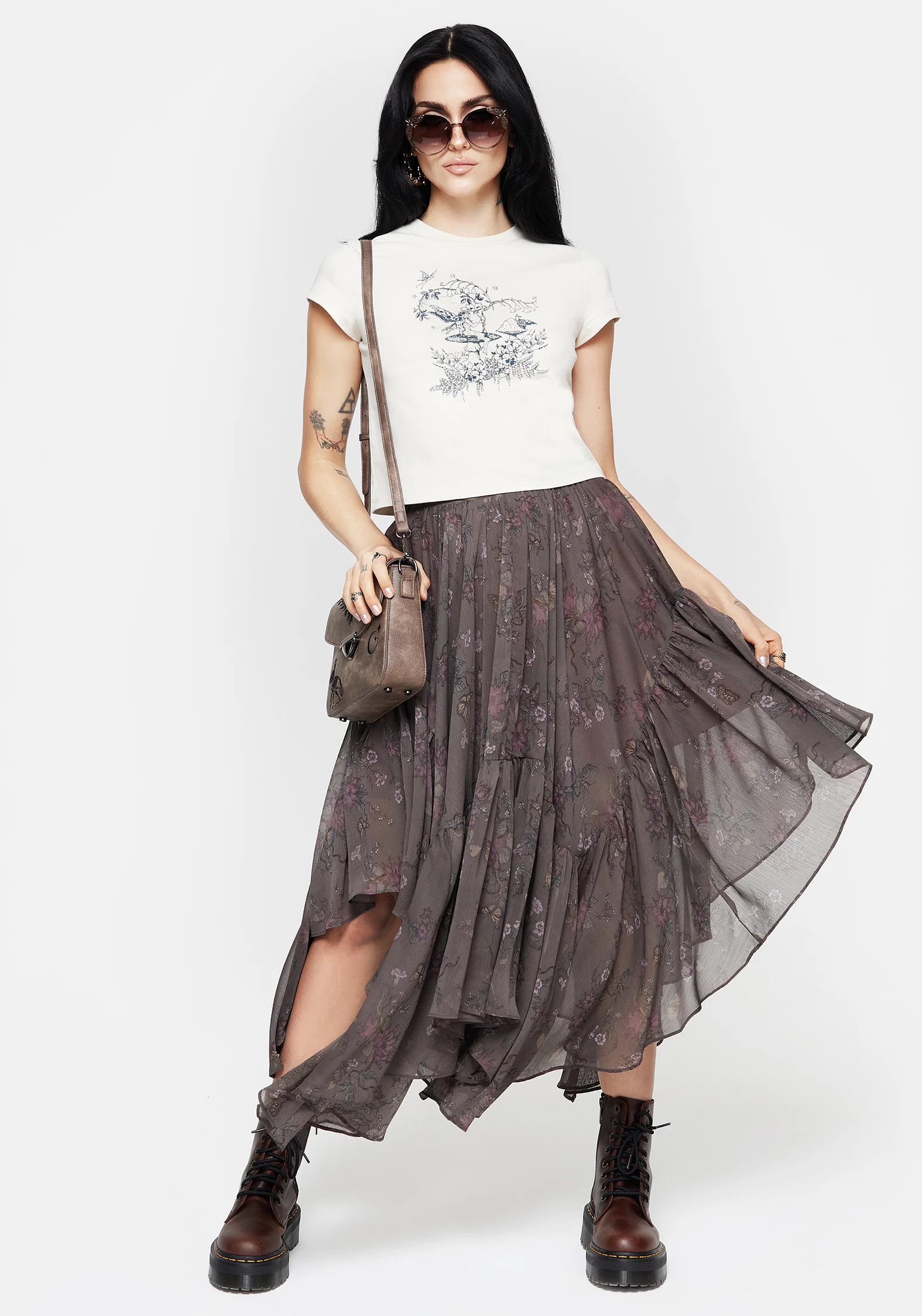 Maypole Cotton Fairy Print Crop T-Shirt - Image 4