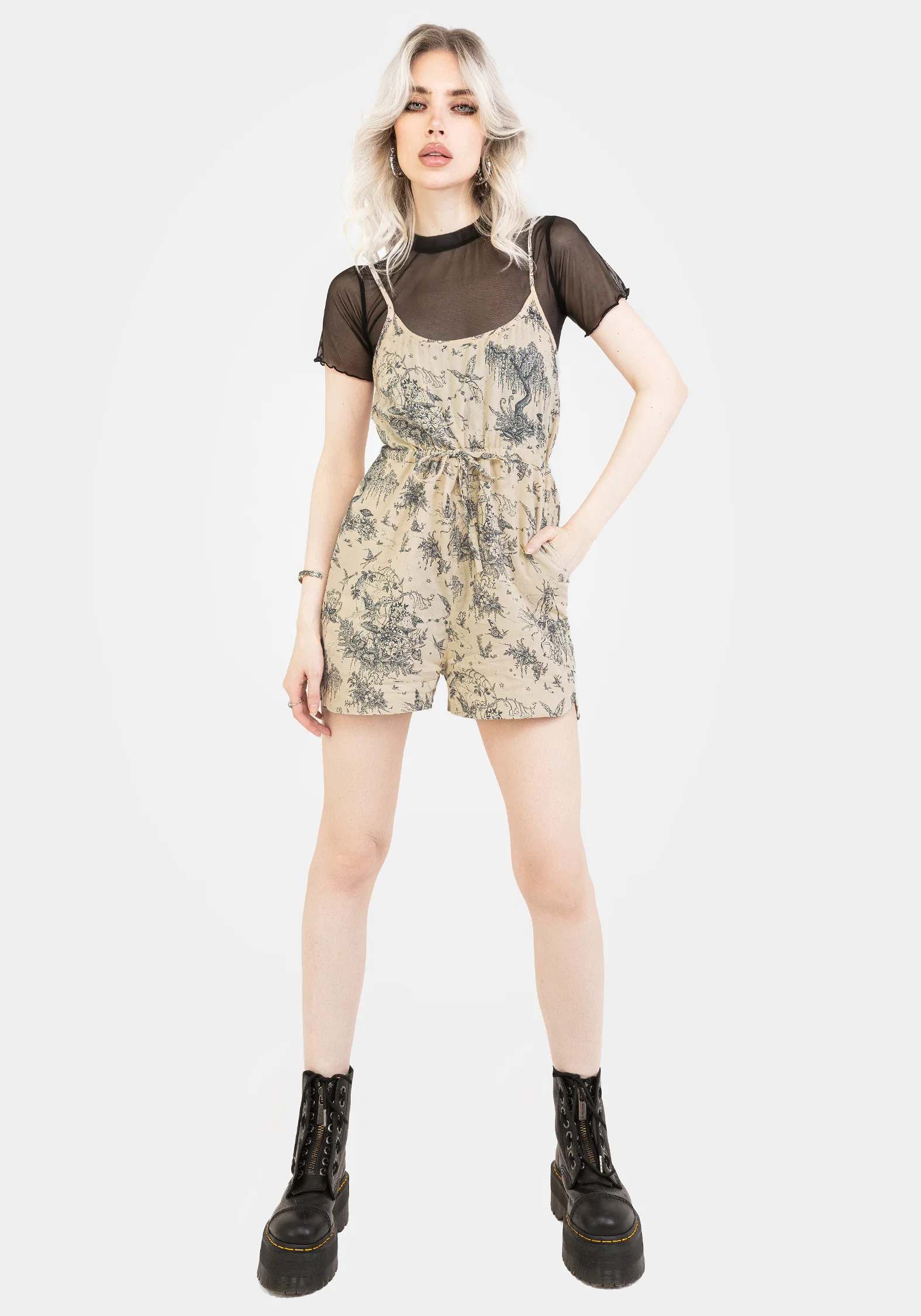 Maypole Cotton Print Cami Playsuit - Image 8