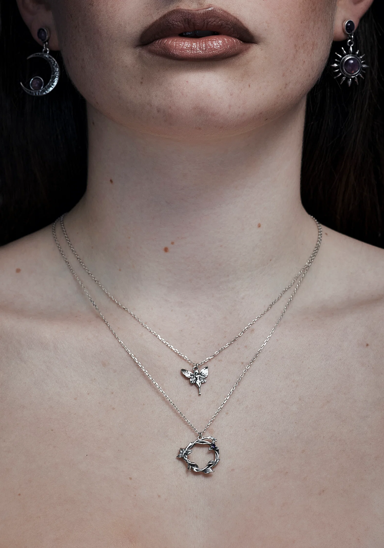 Maypole Sterling Silver Amethyst Fairy Necklace - Image 4