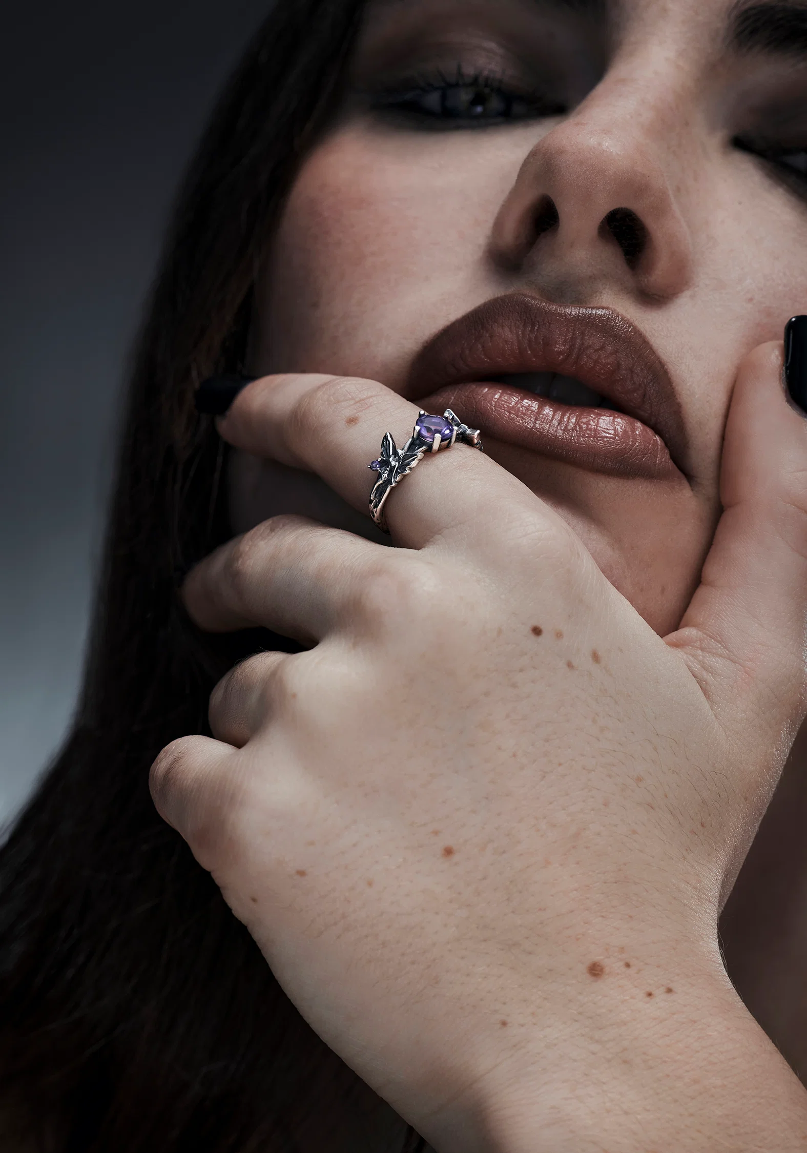 Maypole Sterling Silver Amethyst Fairy Ring - Image 2