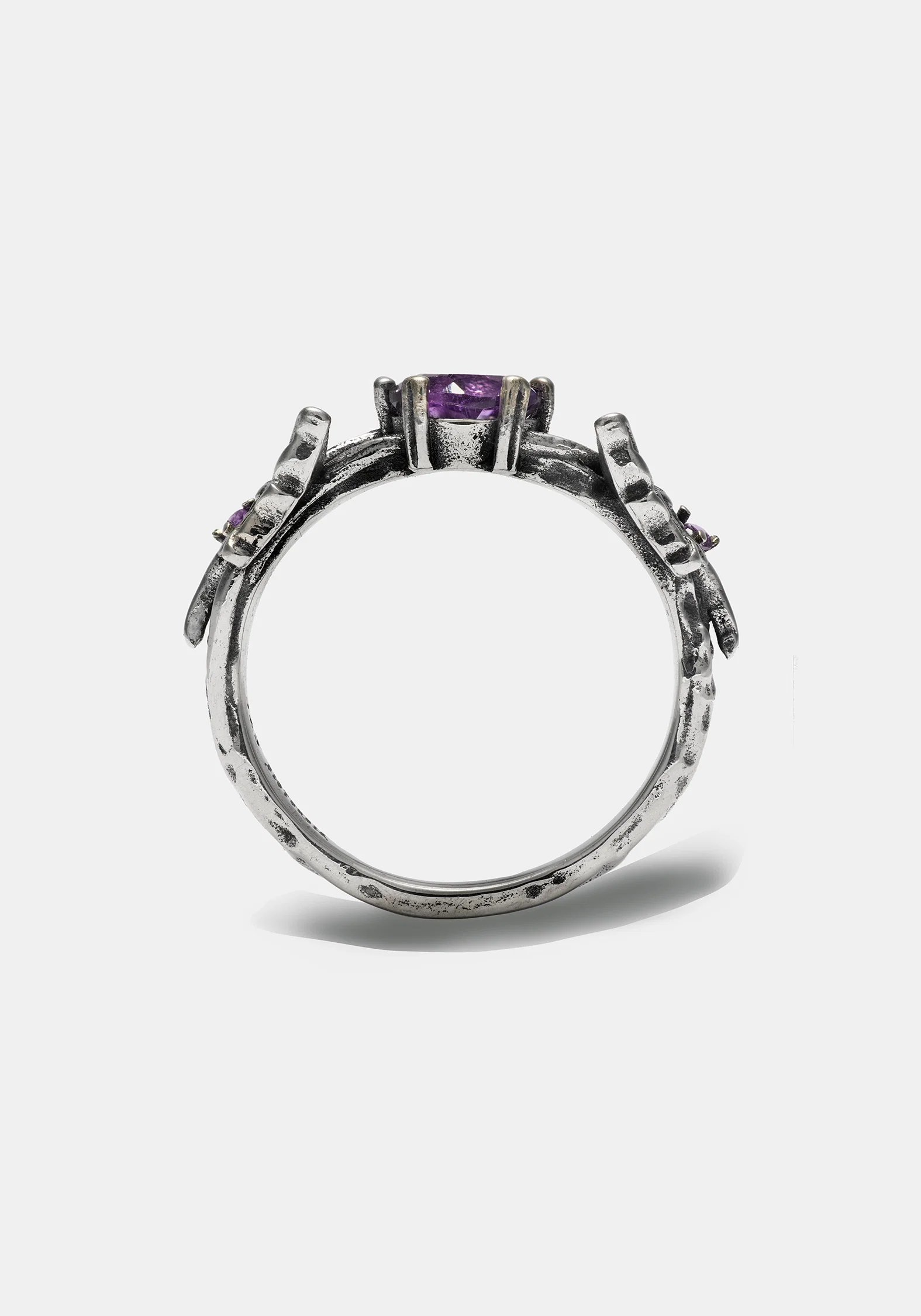 Maypole Sterling Silver Amethyst Fairy Ring - Image 5