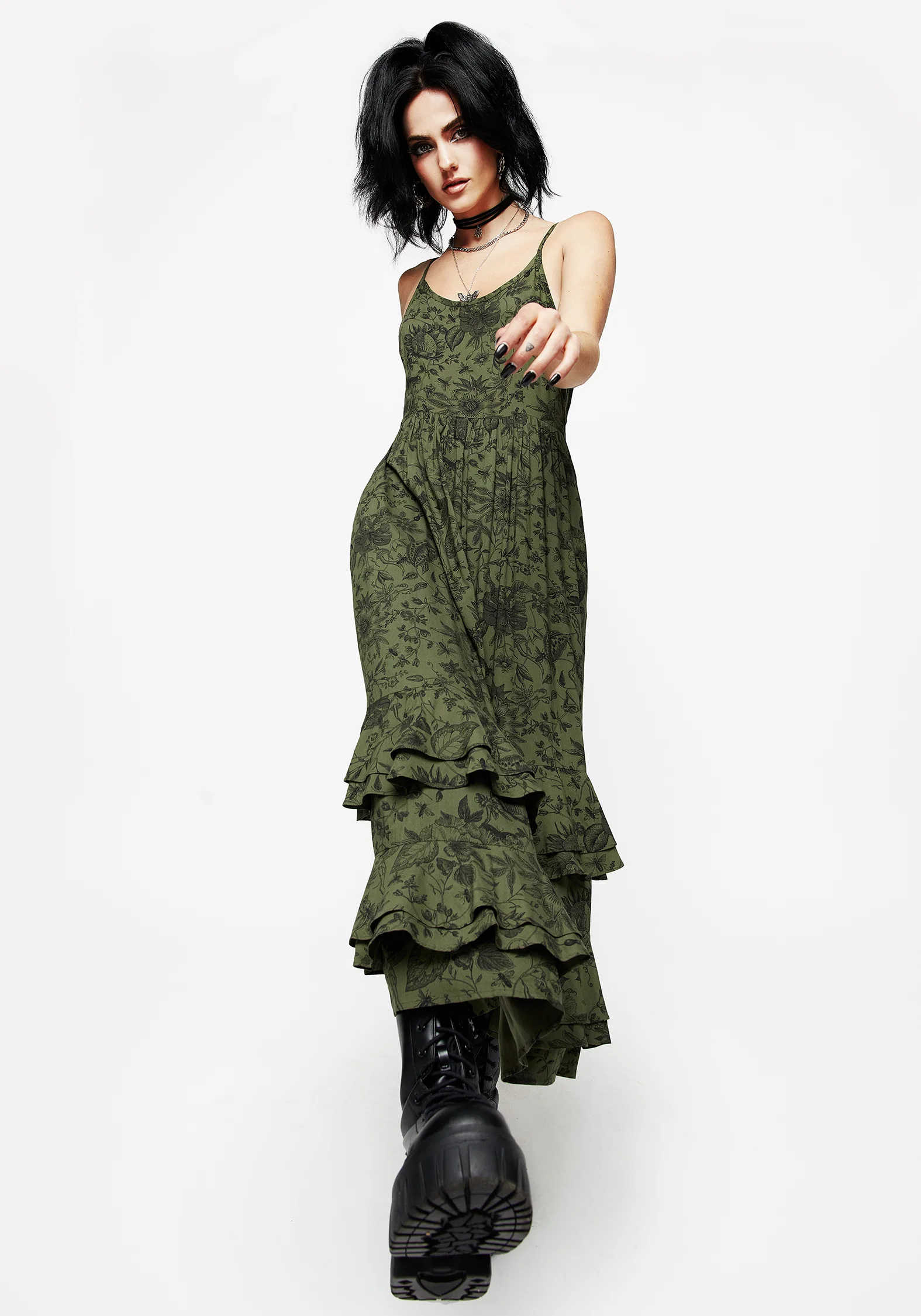 Meadowflowers Floral Print Tiered Midaxi Cami Dress - Image 7