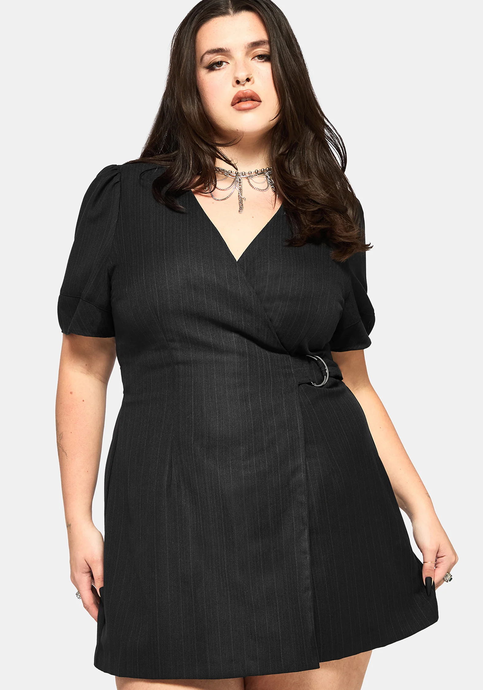 Meliora Wrap Embroidered Mini Dress - Image 8