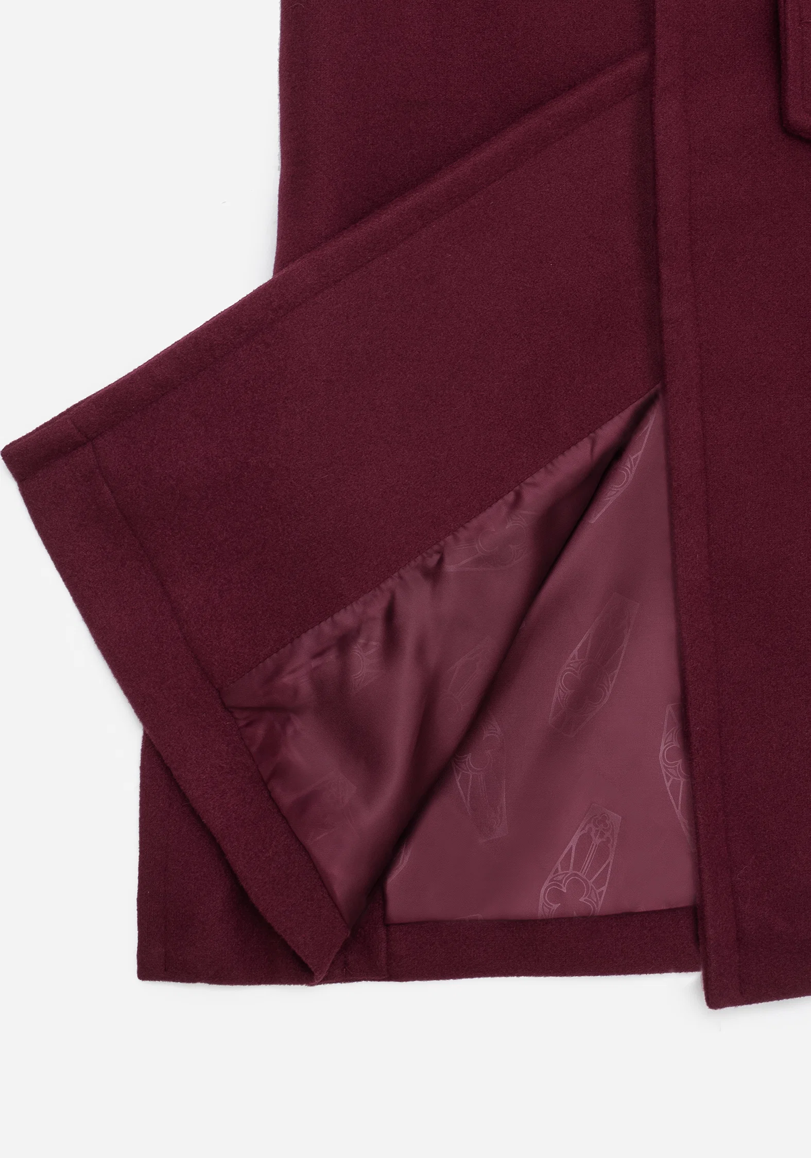 Meltdown Oversized Coat with Brooch - Red - Image 10