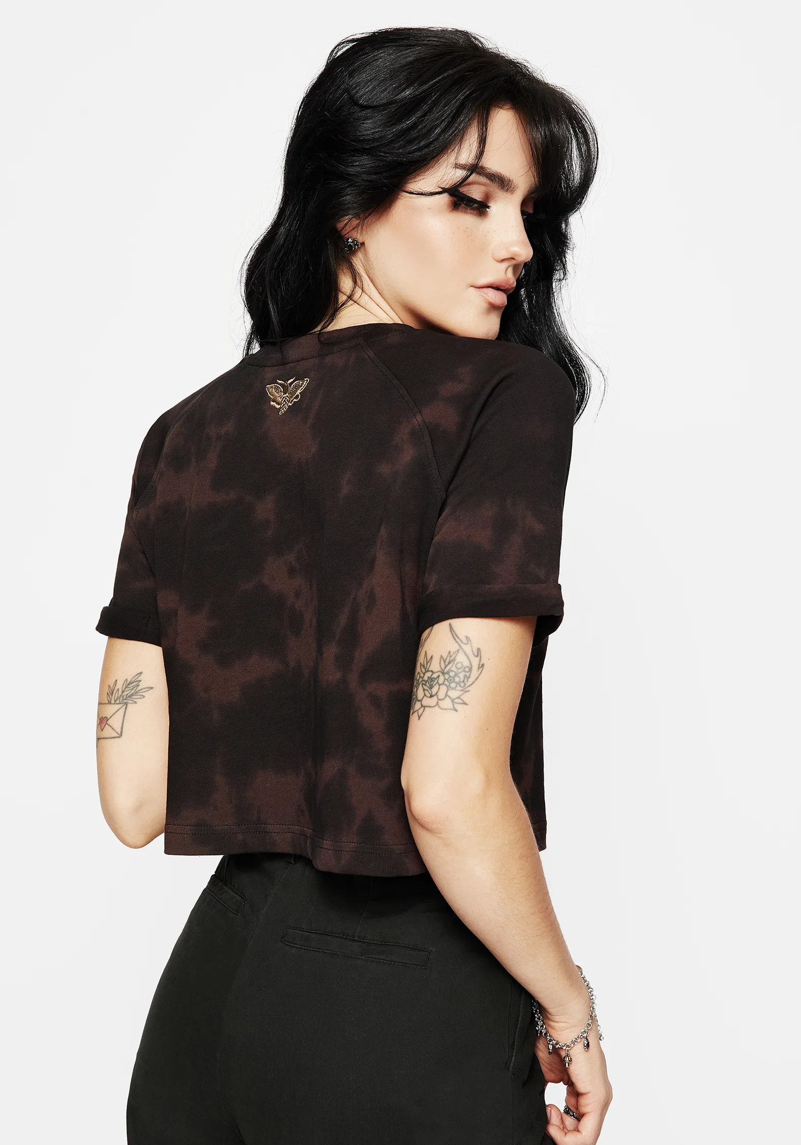 Mercury Tie Dye Boxy Crop Cotton Tee - Image 3