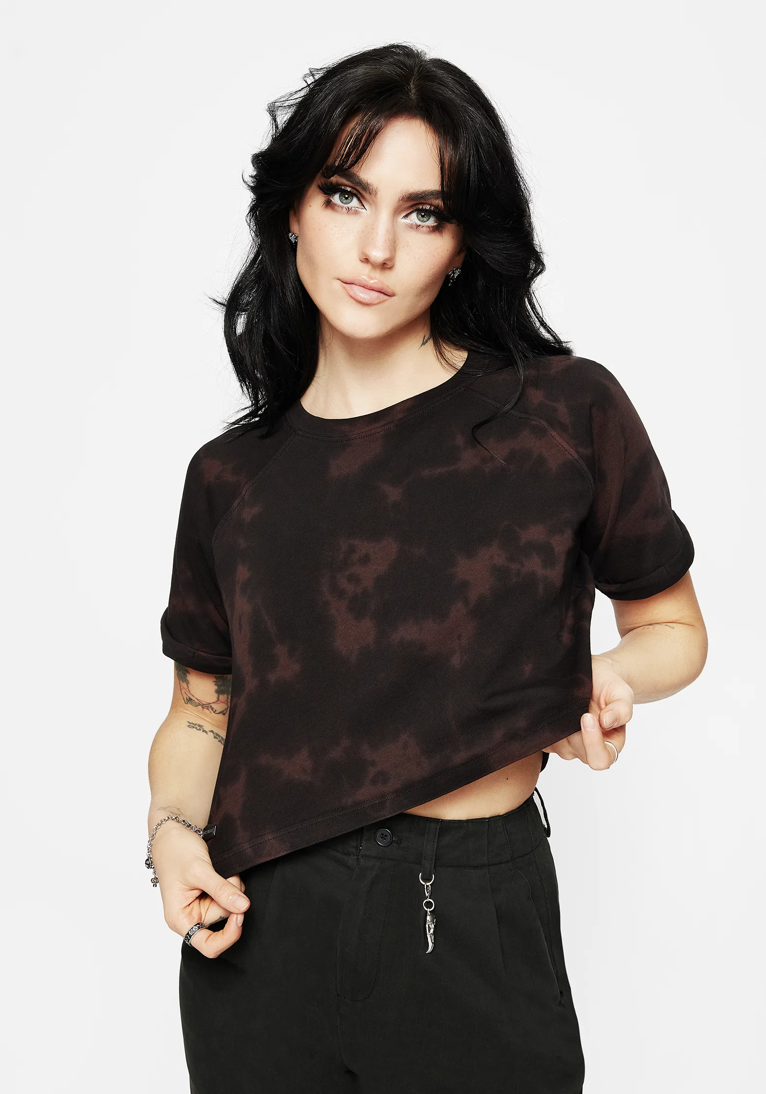 Mercury Tie Dye Boxy Crop Cotton Tee - Image 5