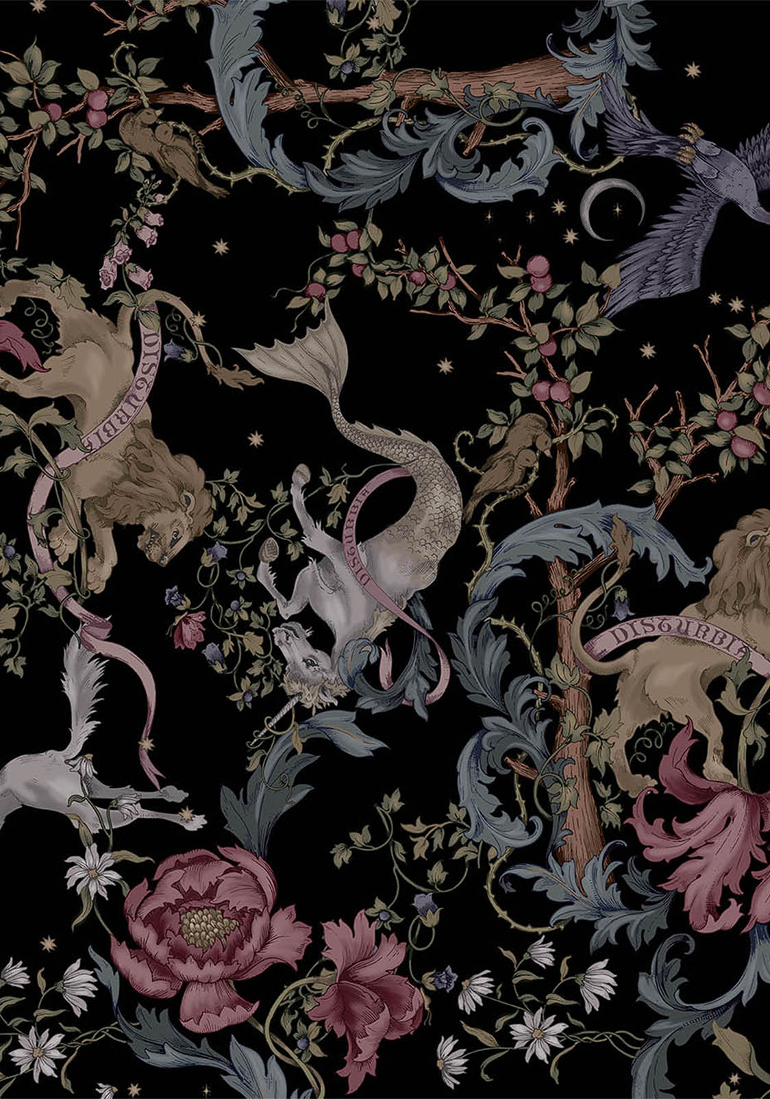 Merunicorn Enchanted Forest Print Puff Sleeve Midi Dress - Image 8