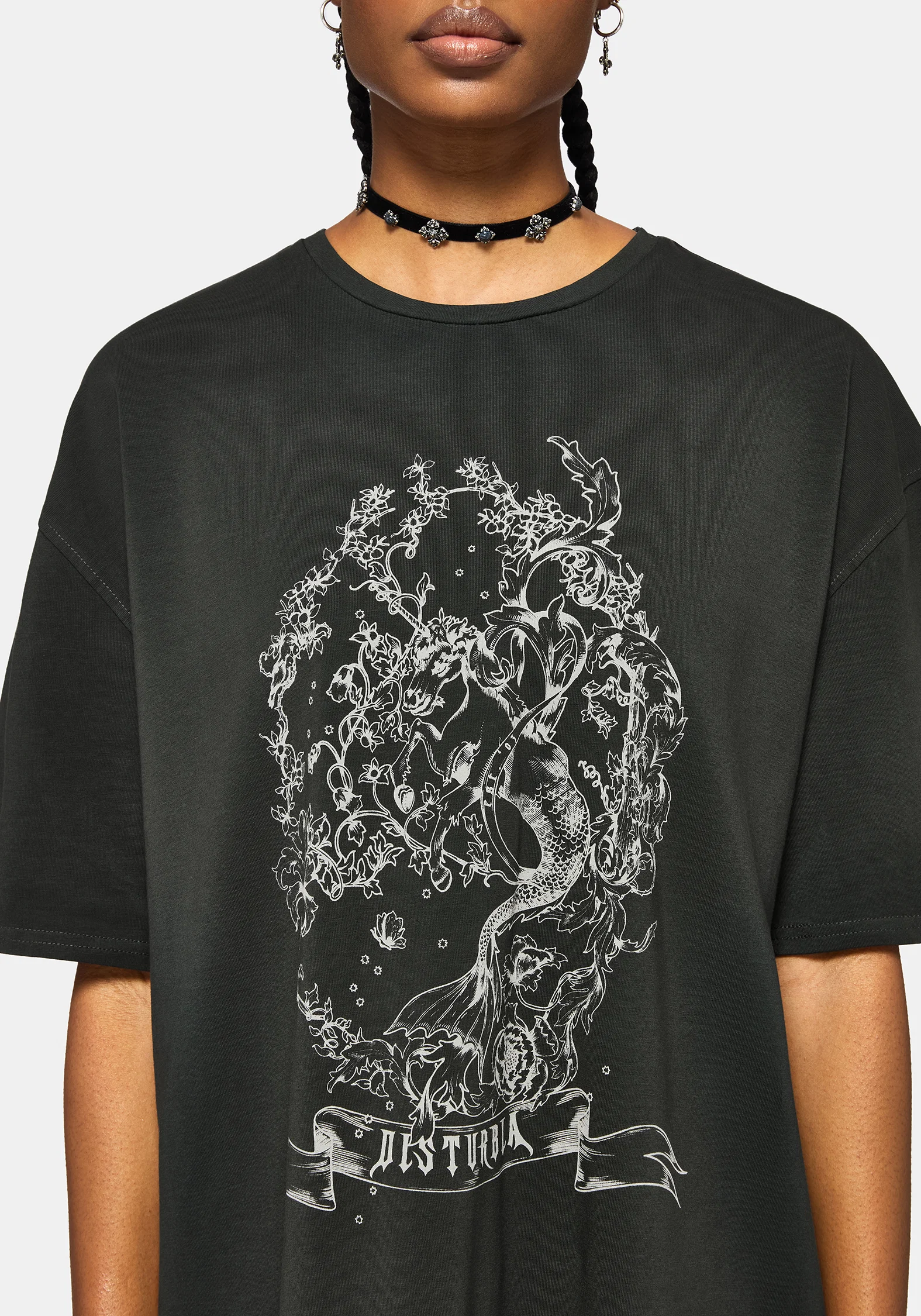 Merunicorn Enchanted Forest Printed Tee Dress - Image 2