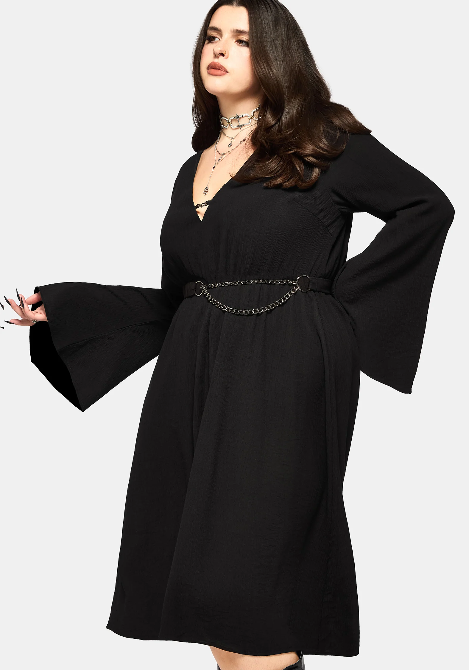 Millicent Chain Front Midi Dress - Image 3