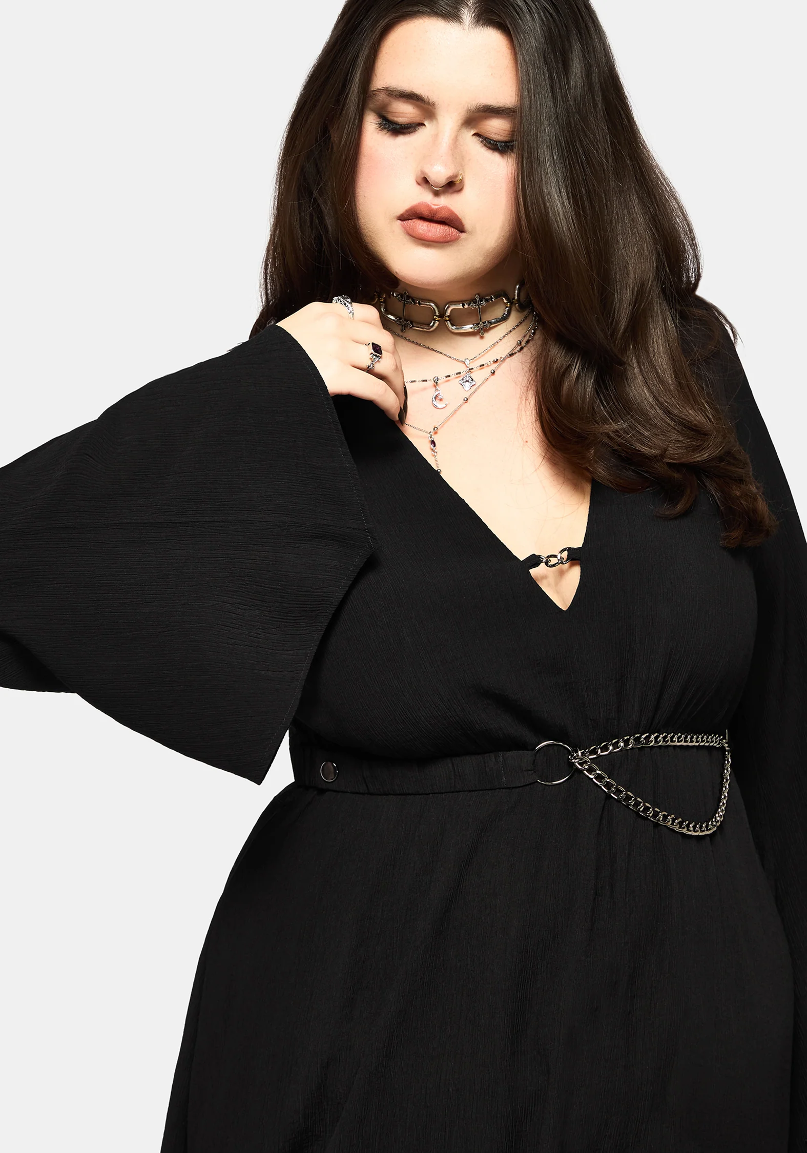 Millicent Chain Front Midi Dress - Image 5