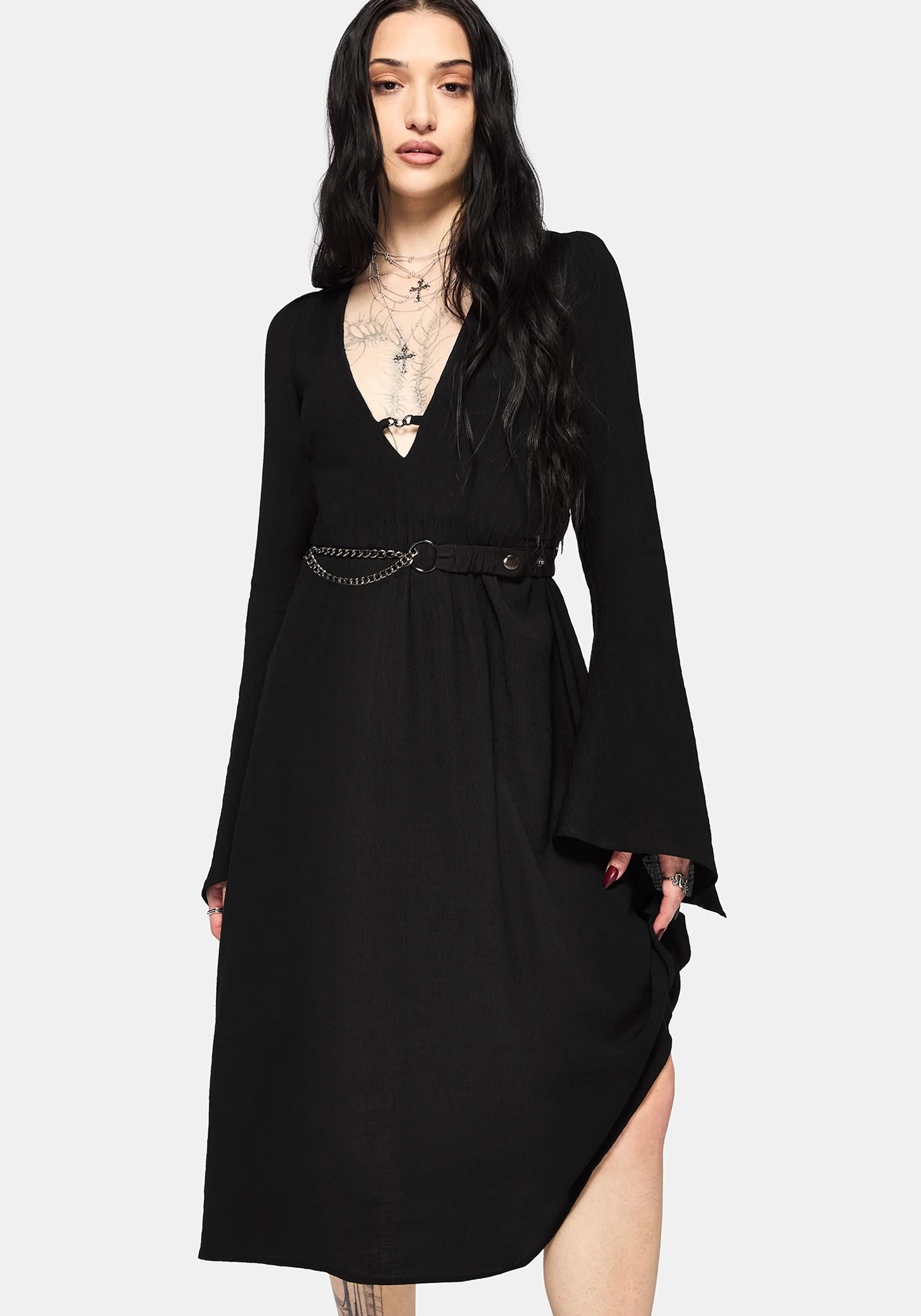 Millicent Chain Front Midi Dress - Image 6