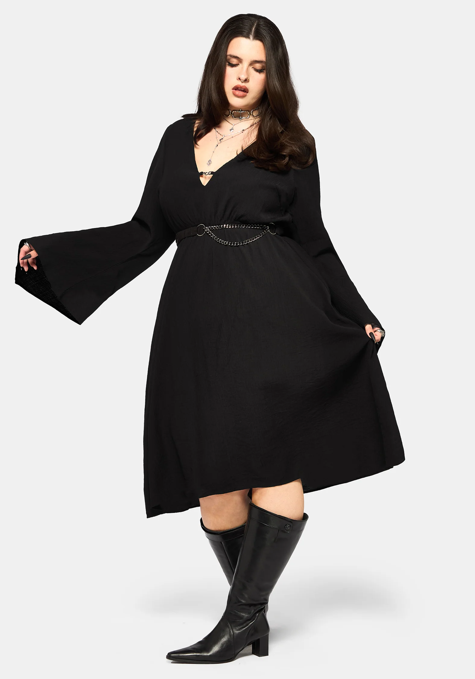 Millicent Chain Front Midi Dress - Image 7