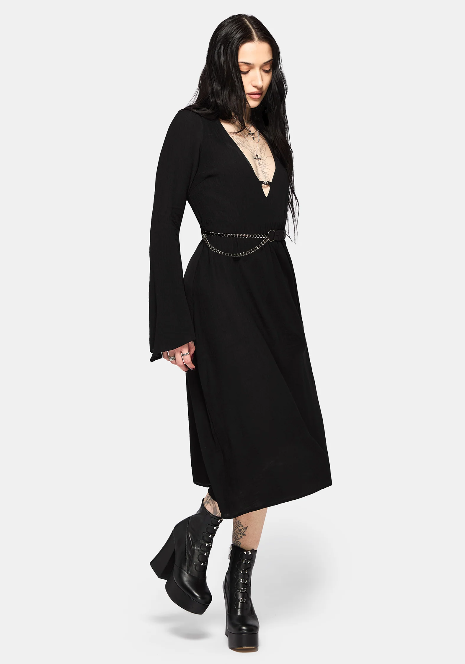 Millicent Chain Front Midi Dress - Image 8