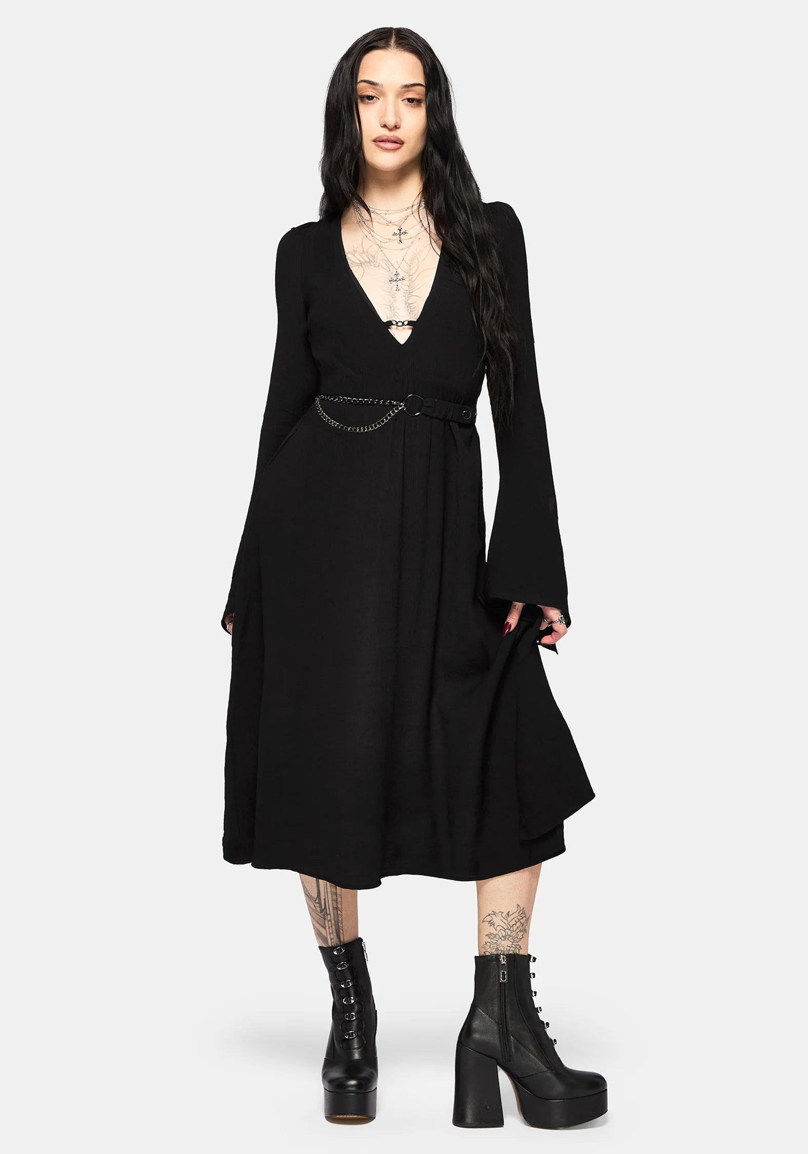 Millicent Chain Front Midi Dress - Image 9