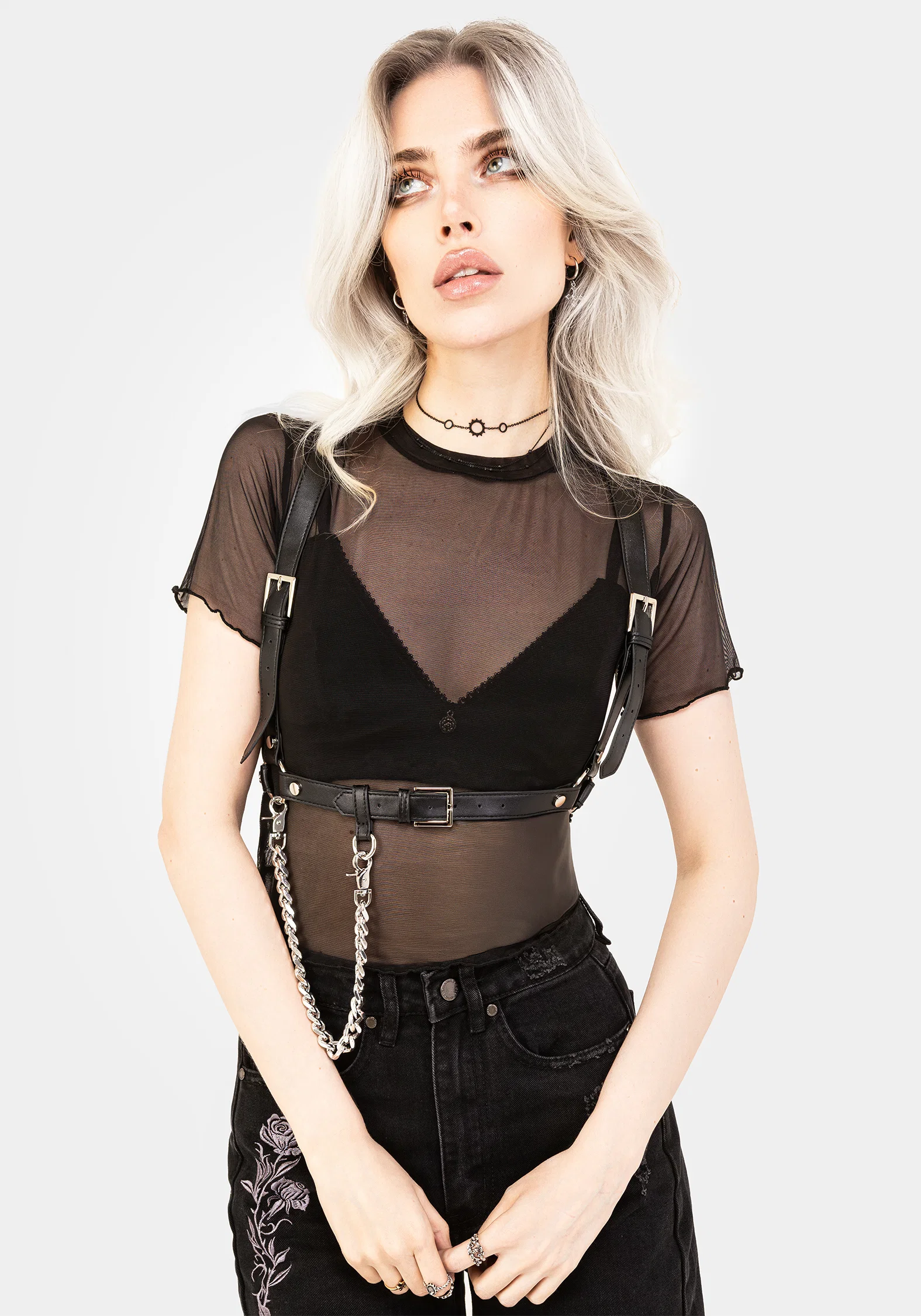 Mirage Mesh Lettuce Edge Crop Tee - Image 6