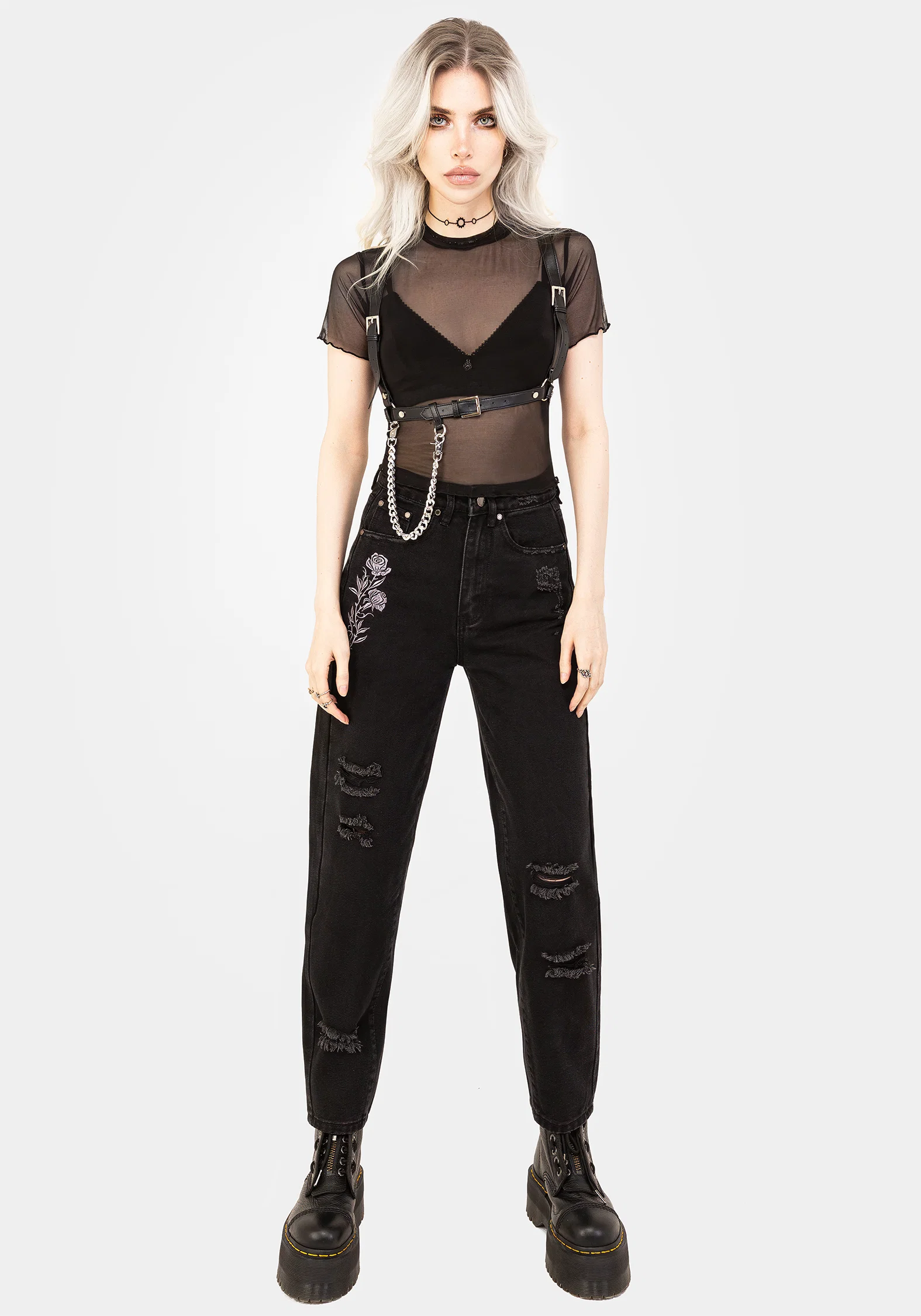 Mirage Mesh Lettuce Edge Crop Tee - Image 7