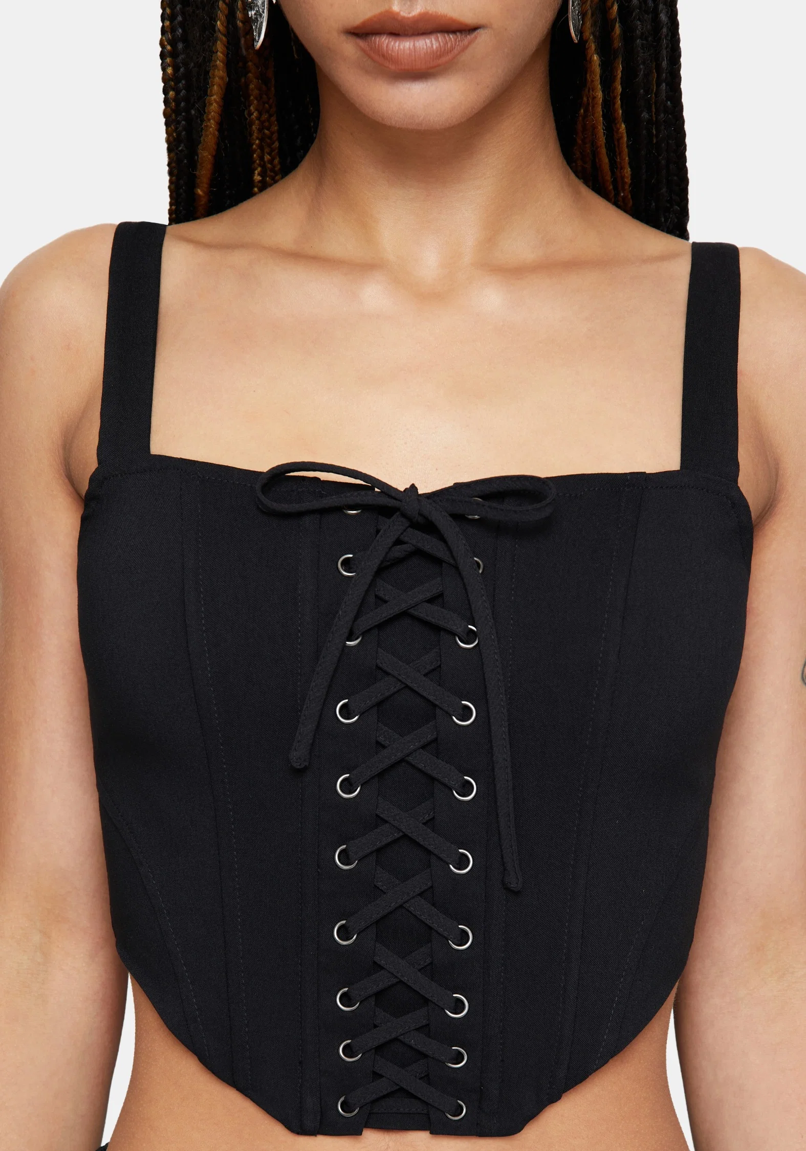 Miranda Lace Up Corset Top - Image 2