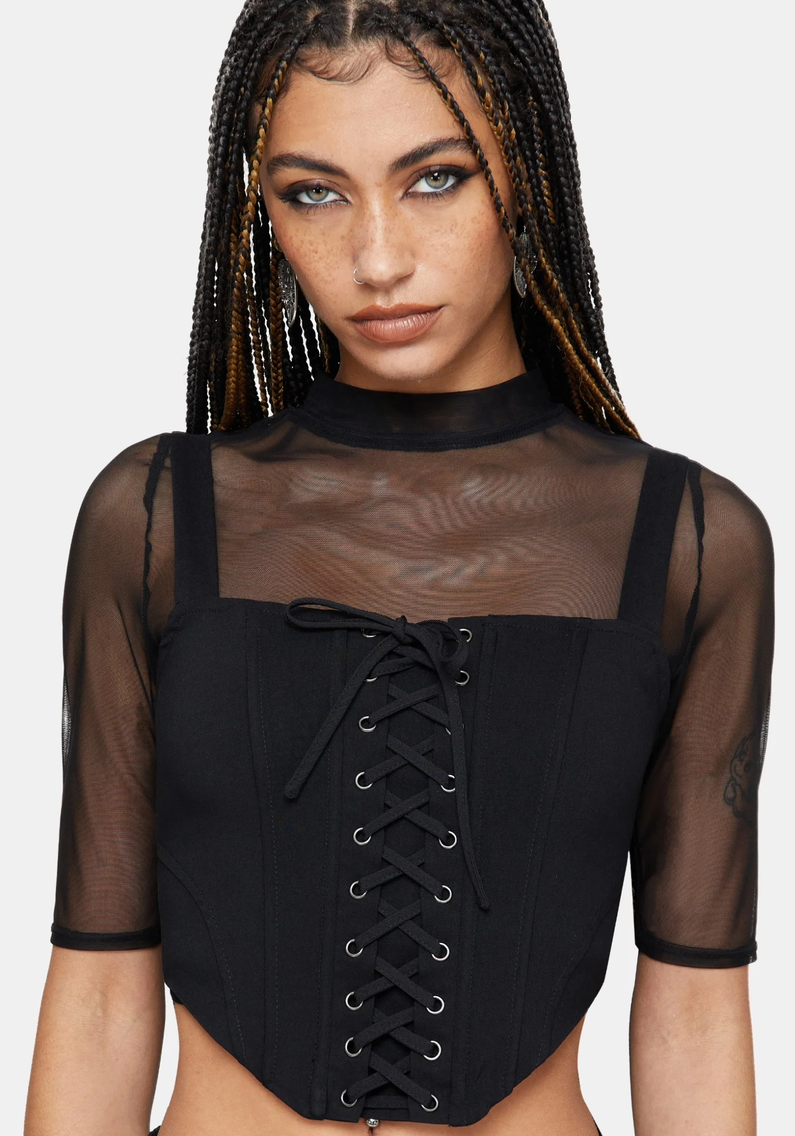 Miranda Lace Up Corset Top - Image 5