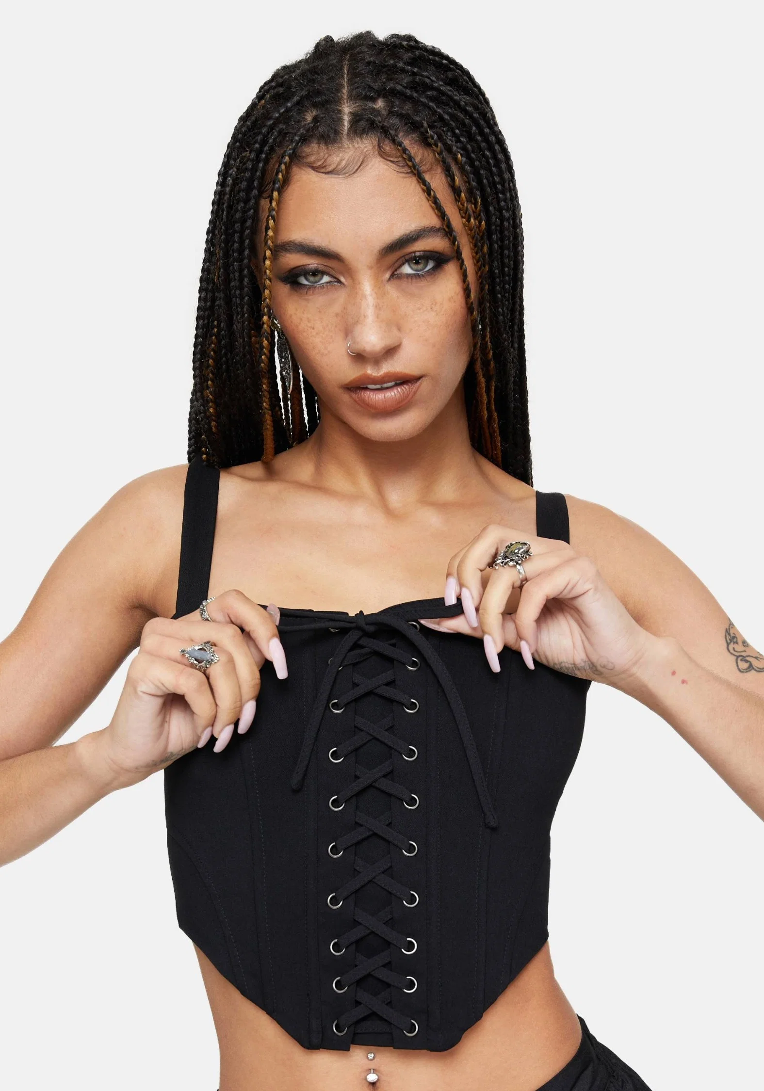 Miranda Lace Up Corset Top - Image 6